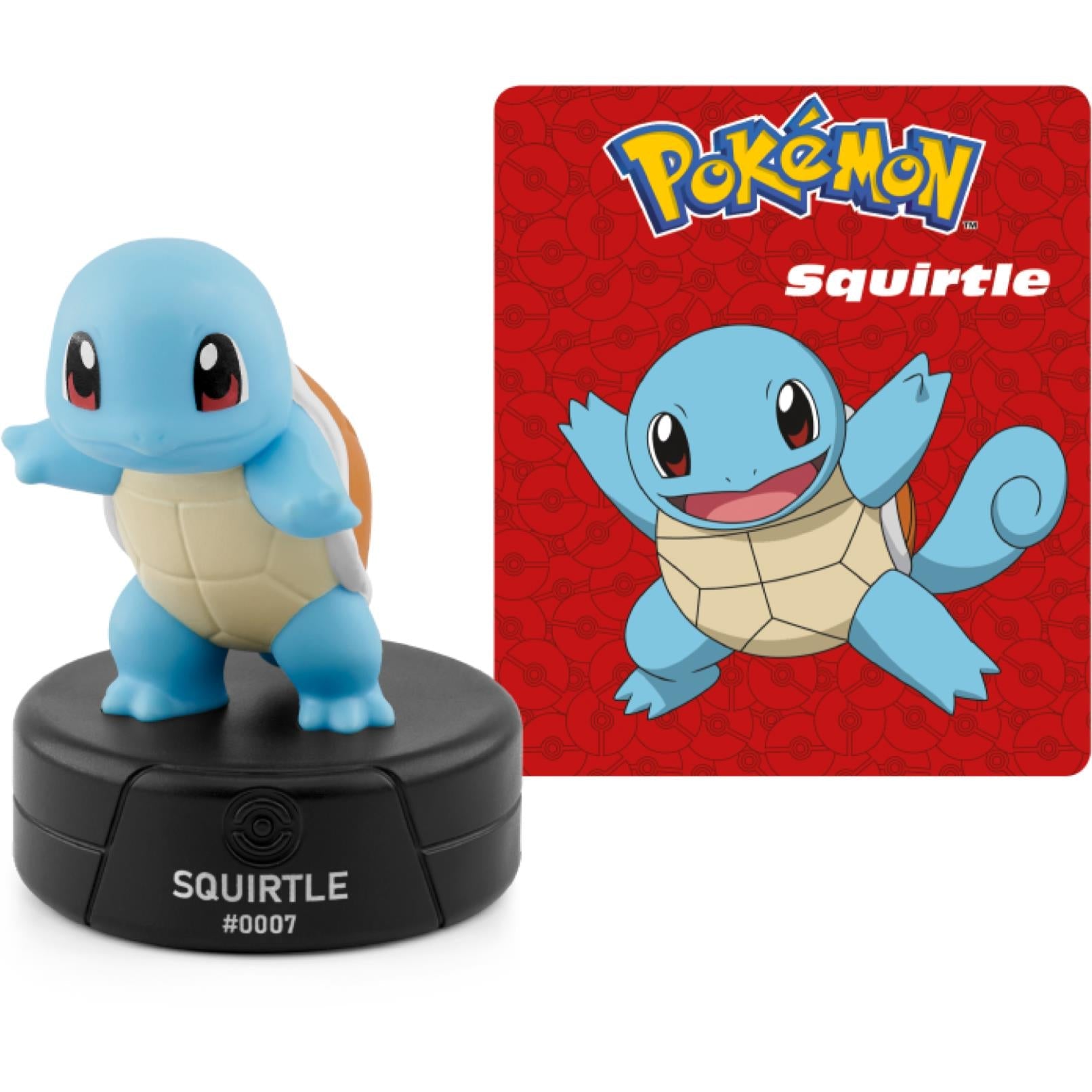 tonies Pokémon Squirtle audio character figure on black base with collector card
