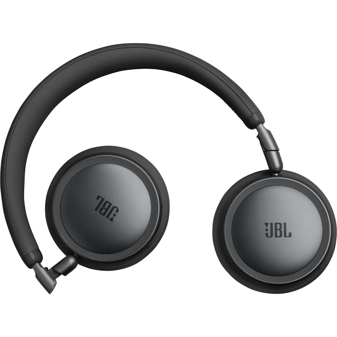 Black wireless on-ear headphones showing earcups and headband