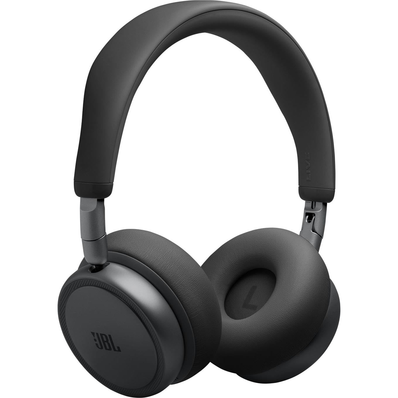 Black wireless on-ear headphones with left and right earcups visible