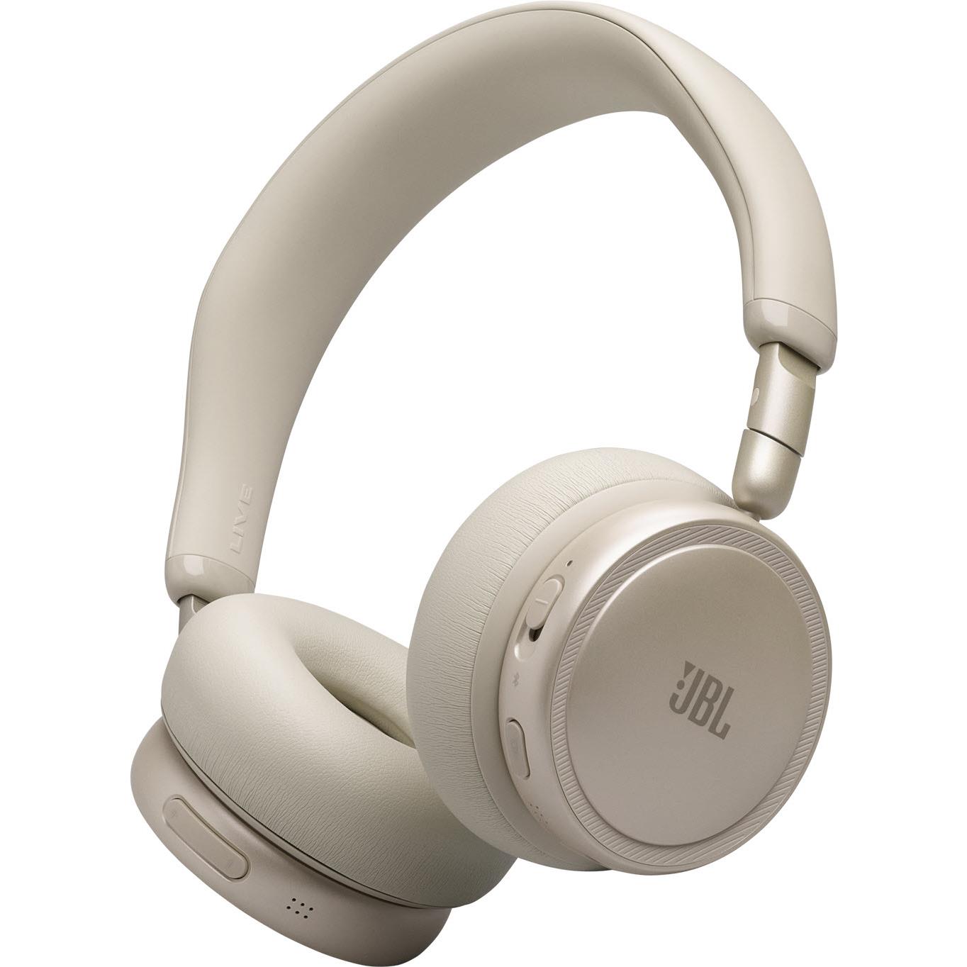 JBL Live 680NC wireless noise-canceling headphones, champagne over-ear design
