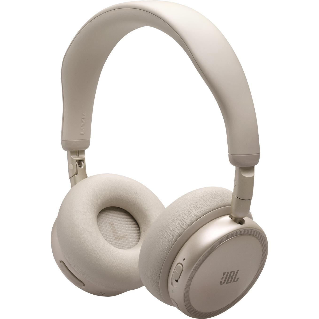 JBL Live 680NC wireless noise-canceling headphones, angled view with earcup logo