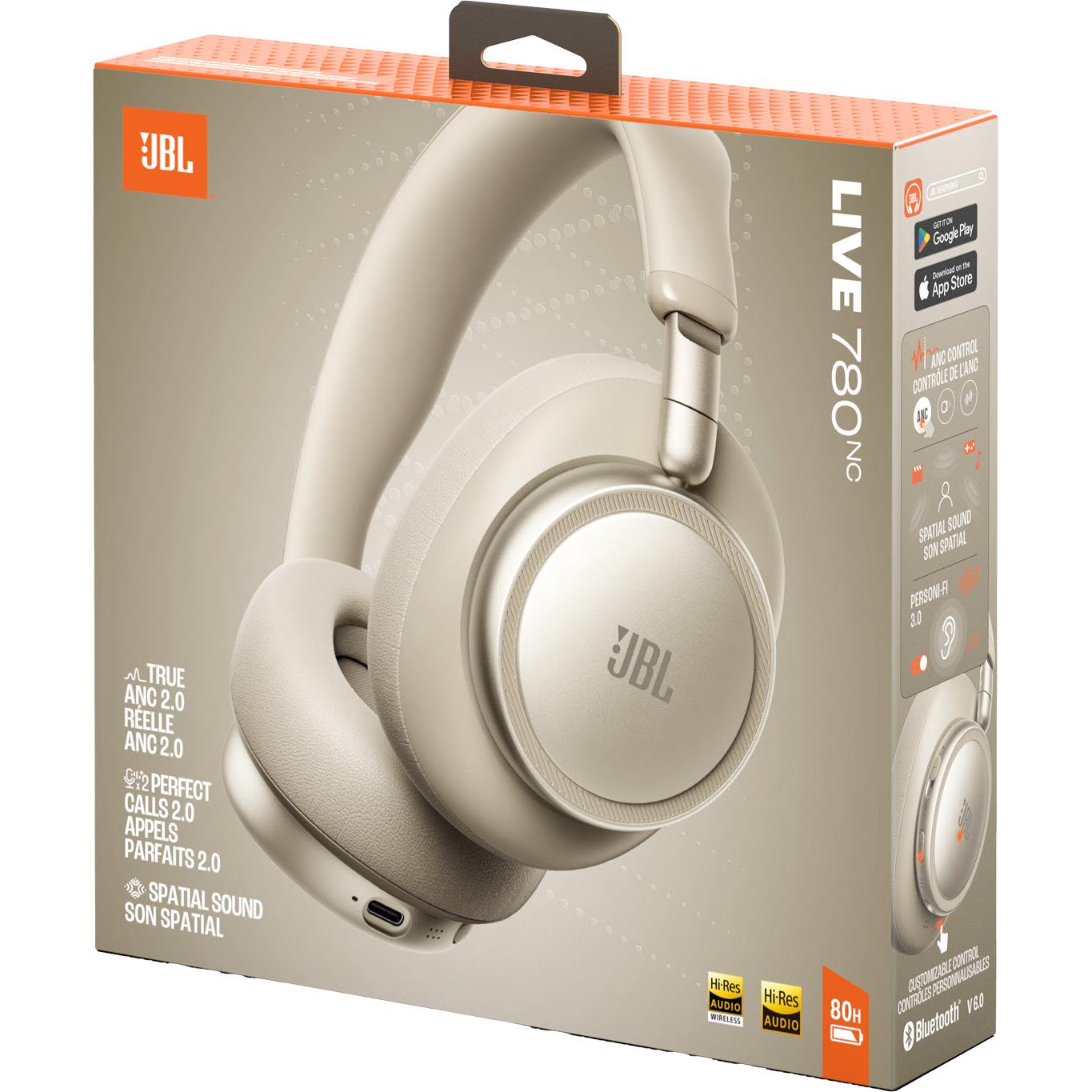 JBL Live 780NC over-ear headphones in Champagne, image 9 - Over-Ear Headphones at Tech Supply Shed NZ