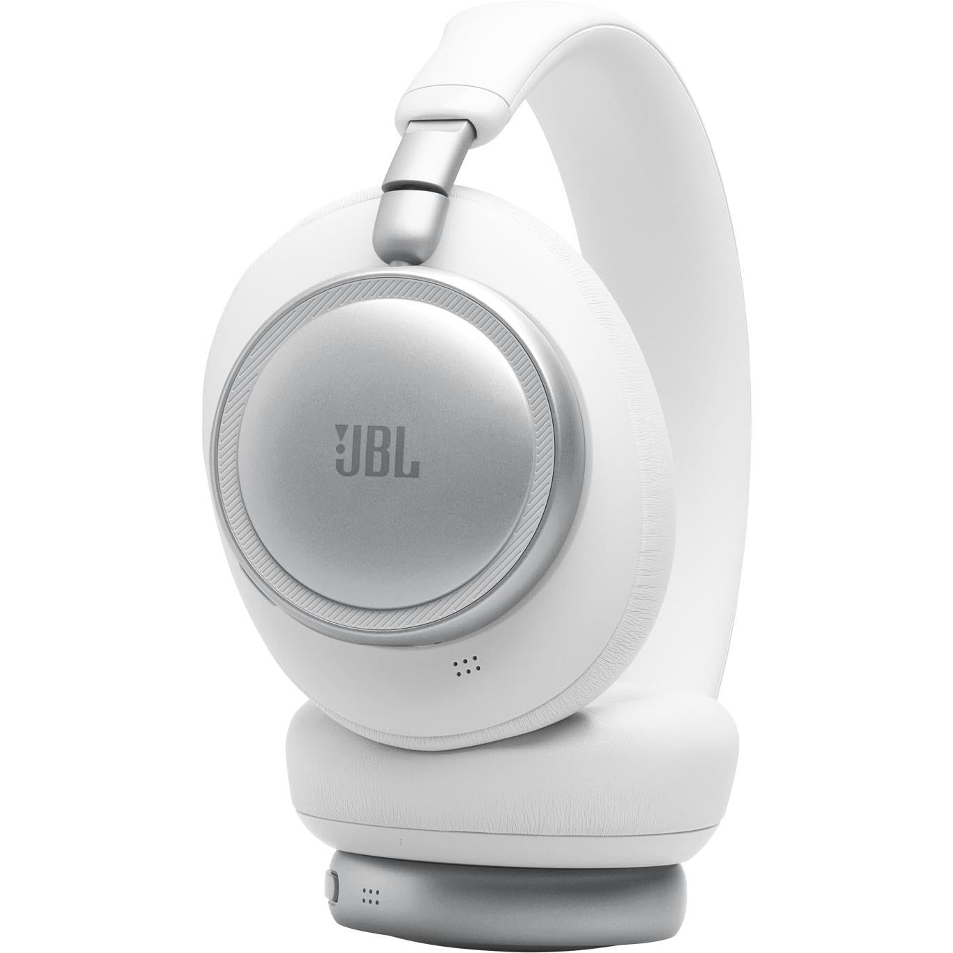 White over-ear Bluetooth headphones with right earcup and control panel