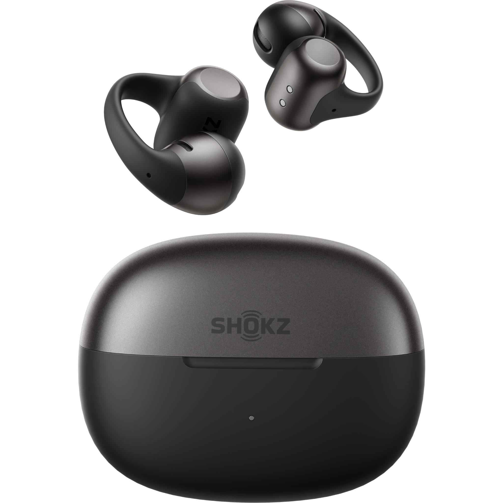 Shokz OpenDots 2 clip-on open-ear earbuds in black - Open-Ear Headphones at Tech Supply Shed NZ