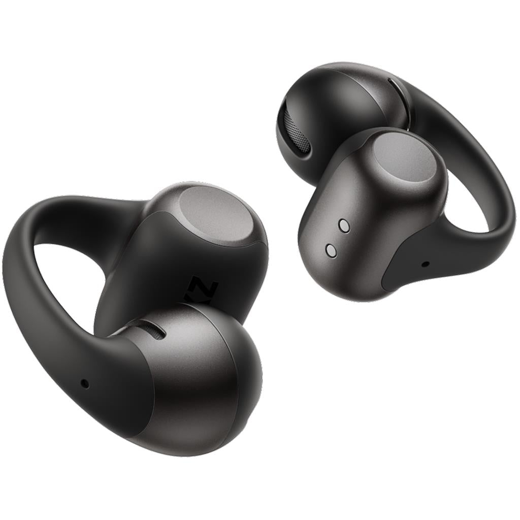Shokz OpenDots 2 clip-on open-ear earbuds in black, image 2 - Open-Ear Headphones at Tech Supply Shed NZ