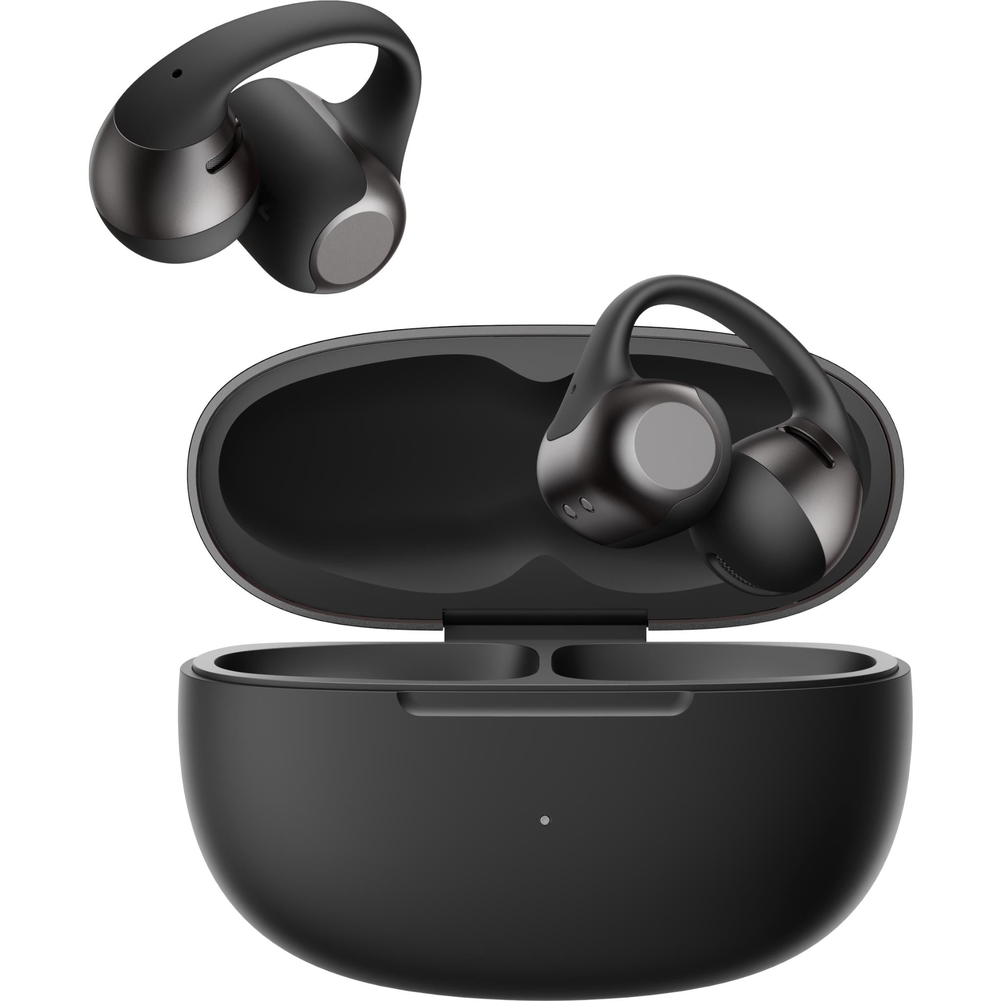 Shokz OpenDots 2 clip-on open-ear earbuds in black, image 7 - Open-Ear Headphones at Tech Supply Shed NZ