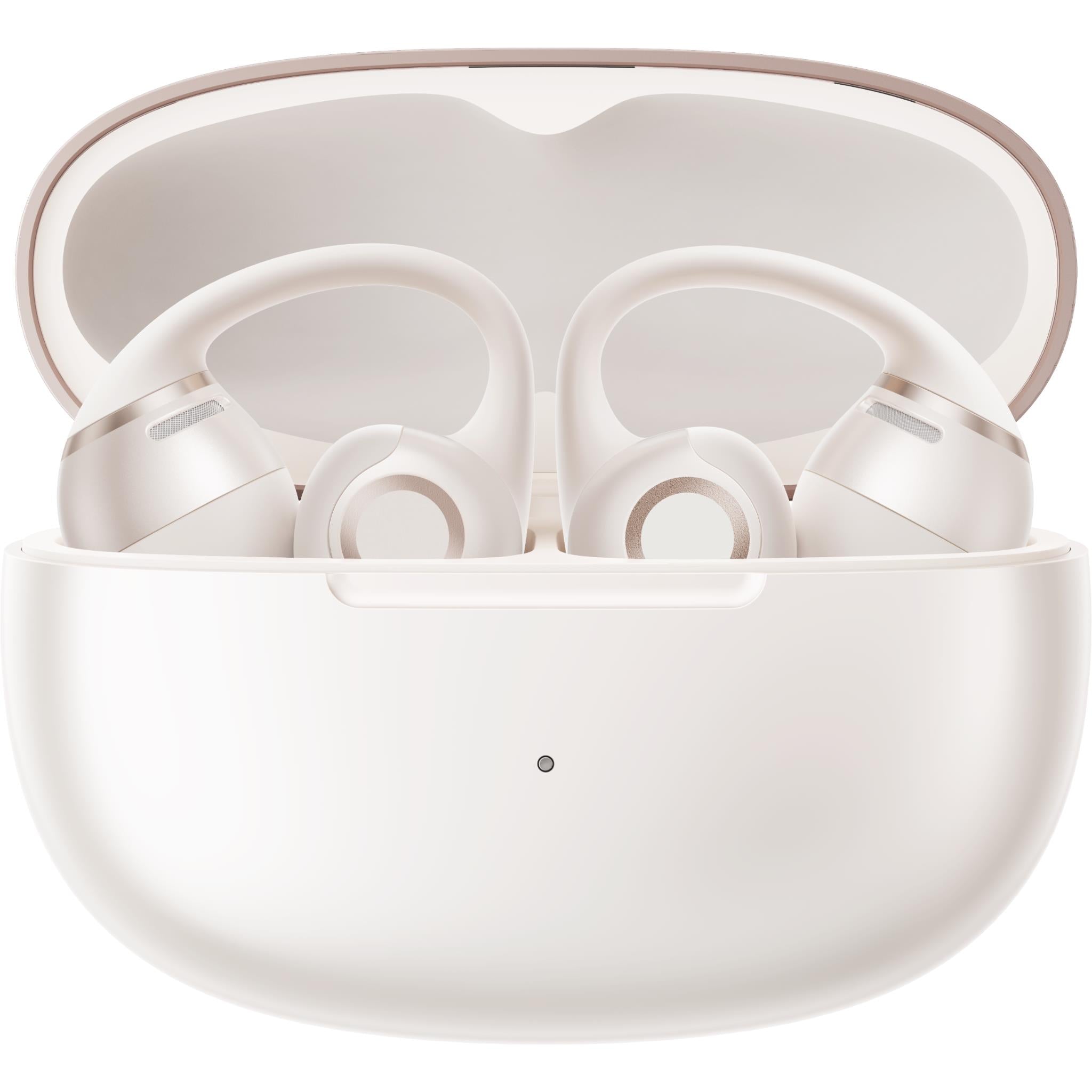 Shokz OpenDots 2 clip-on open-ear earbuds in white, image 4 - Open-Ear Headphones at Tech Supply Shed NZ