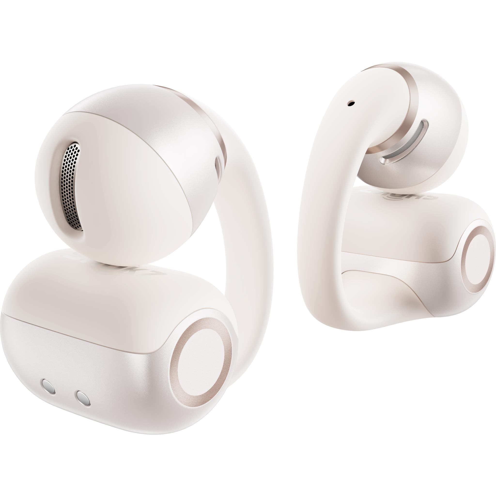 Shokz OpenDots 2 clip-on open-ear earbuds in white, image 6 - Open-Ear Headphones at Tech Supply Shed NZ