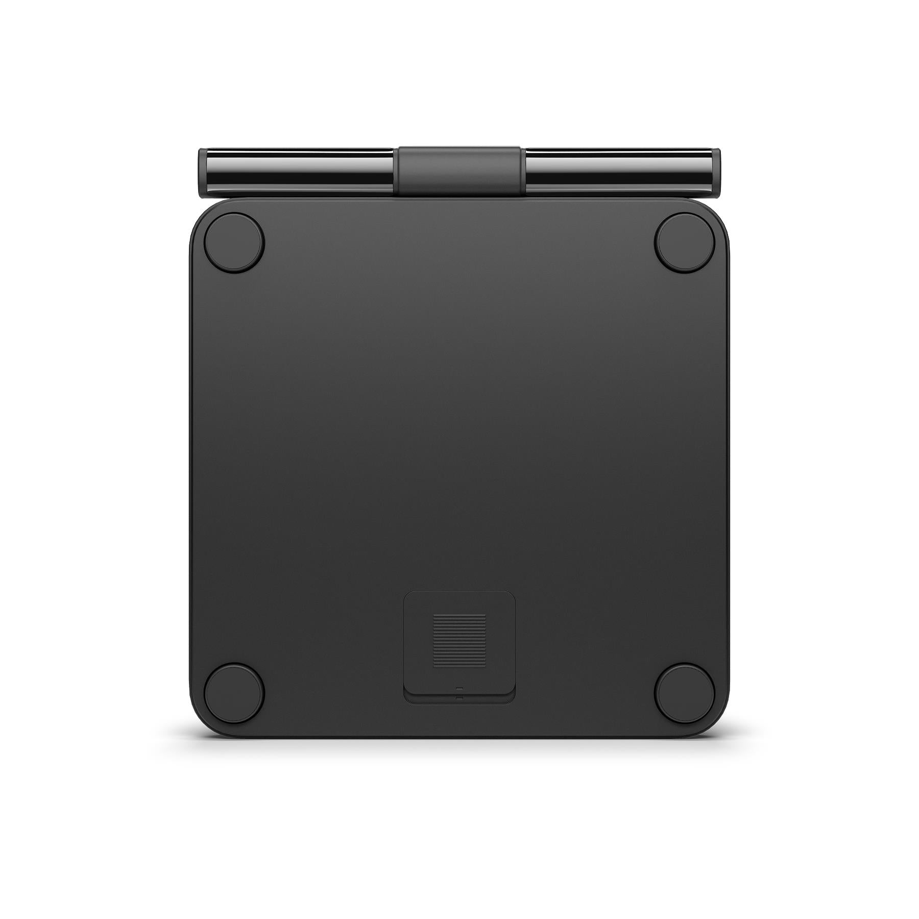 Black smart body scale back panel with four corner pads and central vent