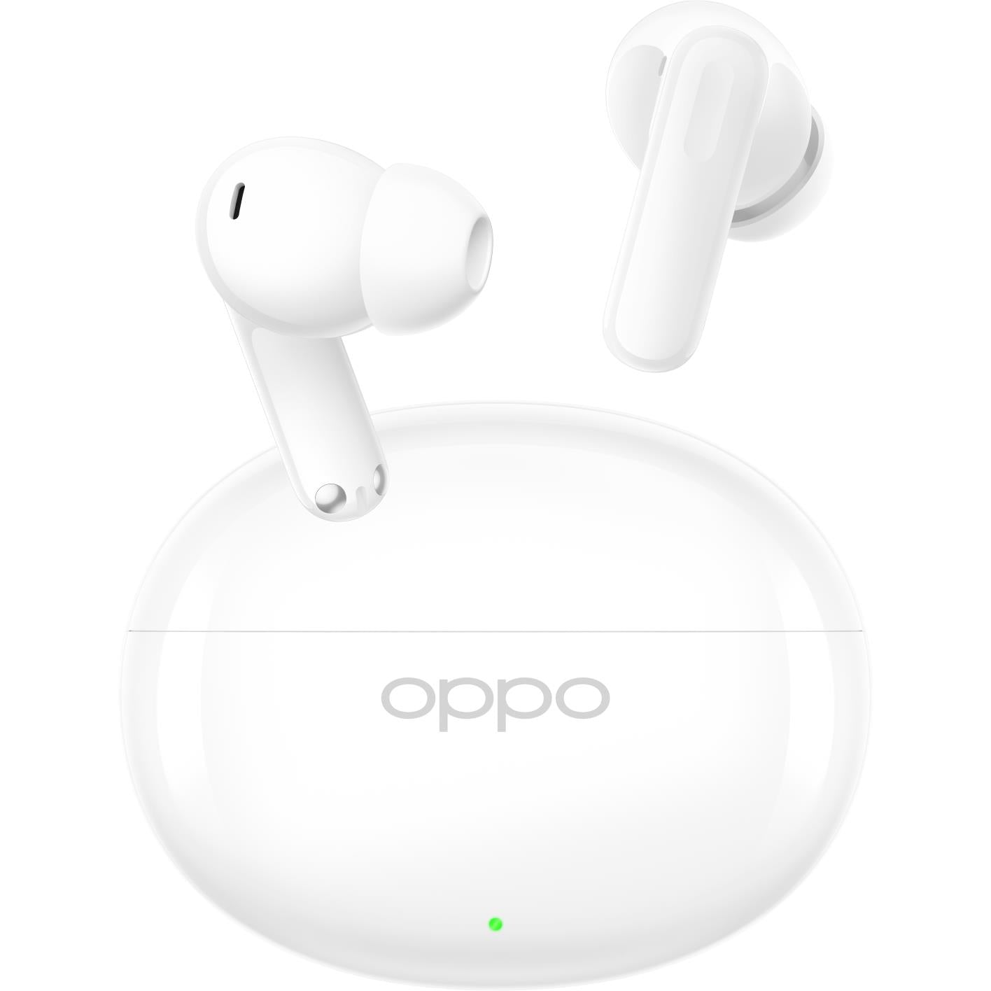 OPPO Enco Air5 true wireless noise cancelling earbuds in glossy white with charging case, image 6 - In-Ear Headphones & Earbuds at Tech Supply Shed NZ