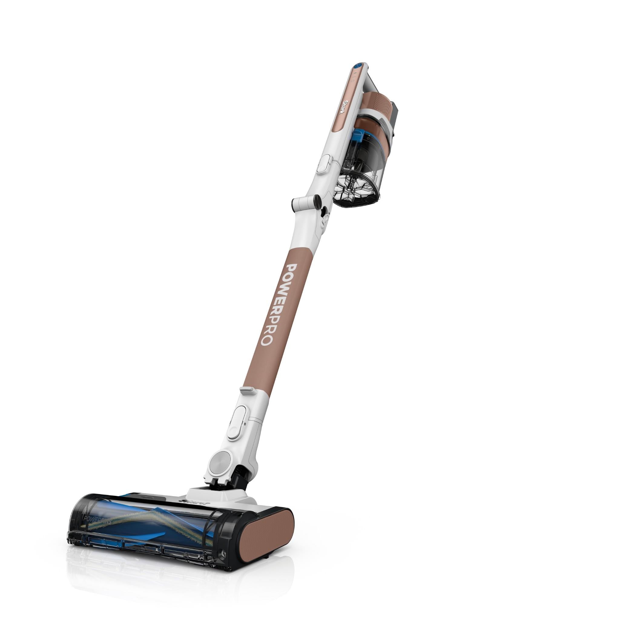 Cordless stick vacuum cleaner with floor nozzle and clear dirt canister
