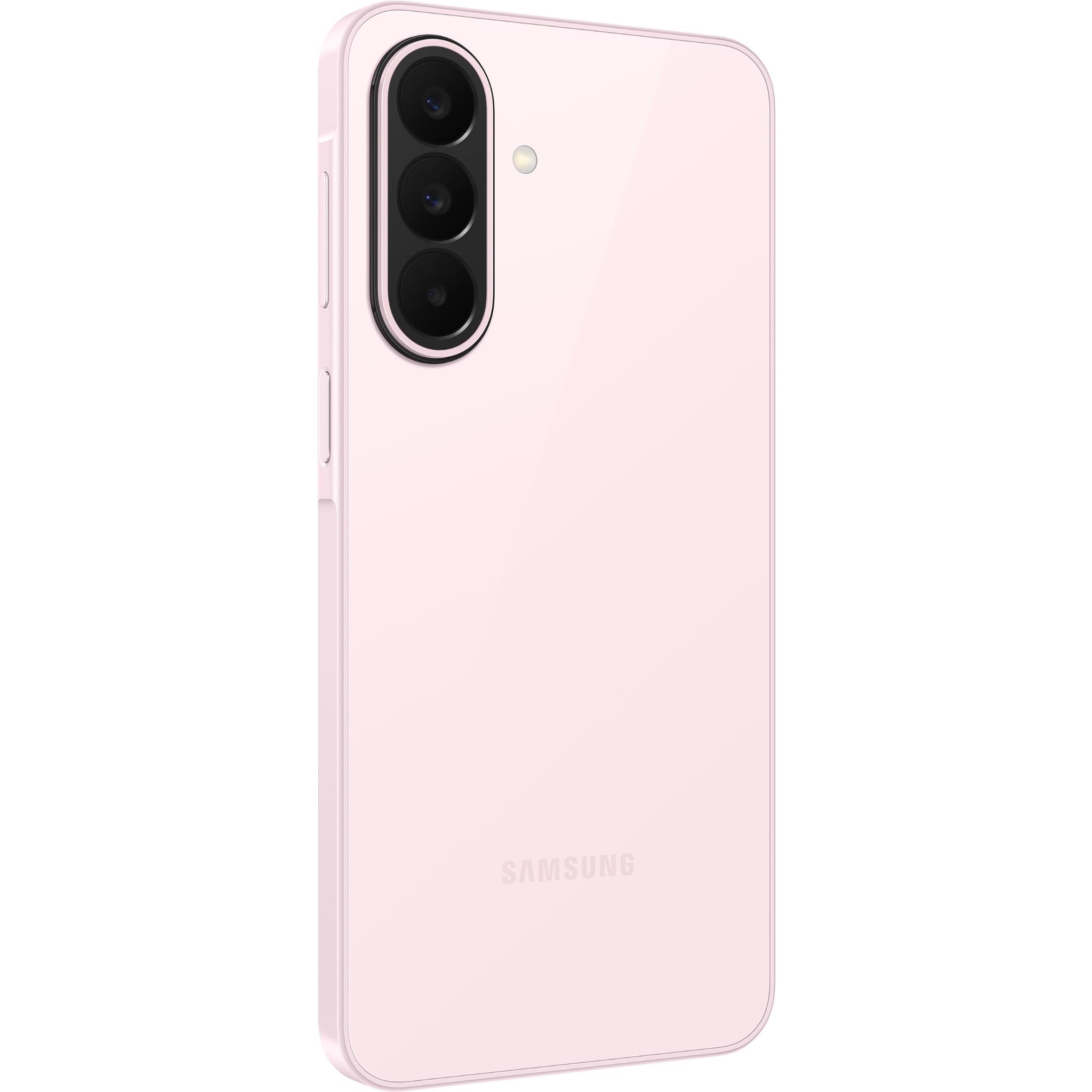 Light pink Samsung Galaxy A27 5G smartphone, rear view with camera module