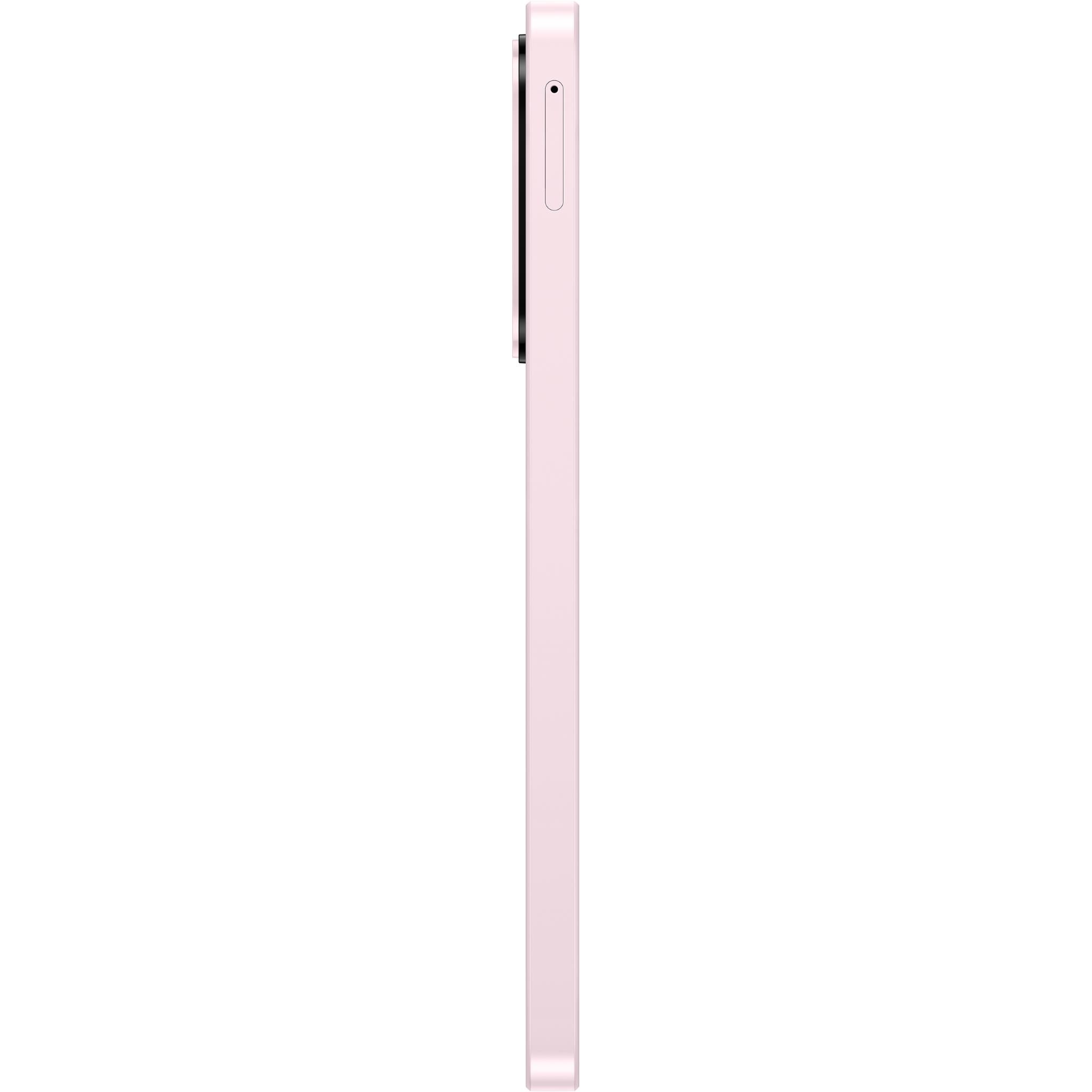 Light pink Samsung Galaxy A27 5G smartphone side view, buttons visible