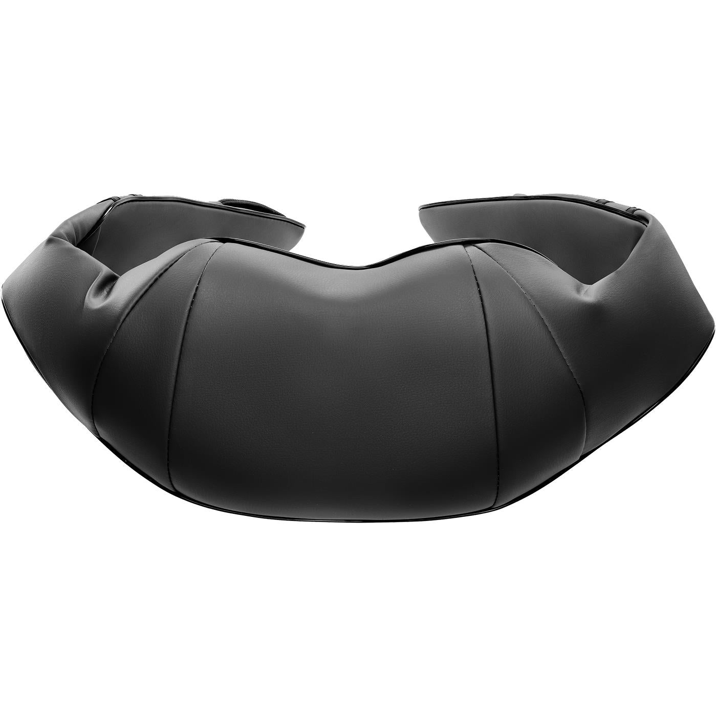 Black curved neck and shoulder massager with red node pads