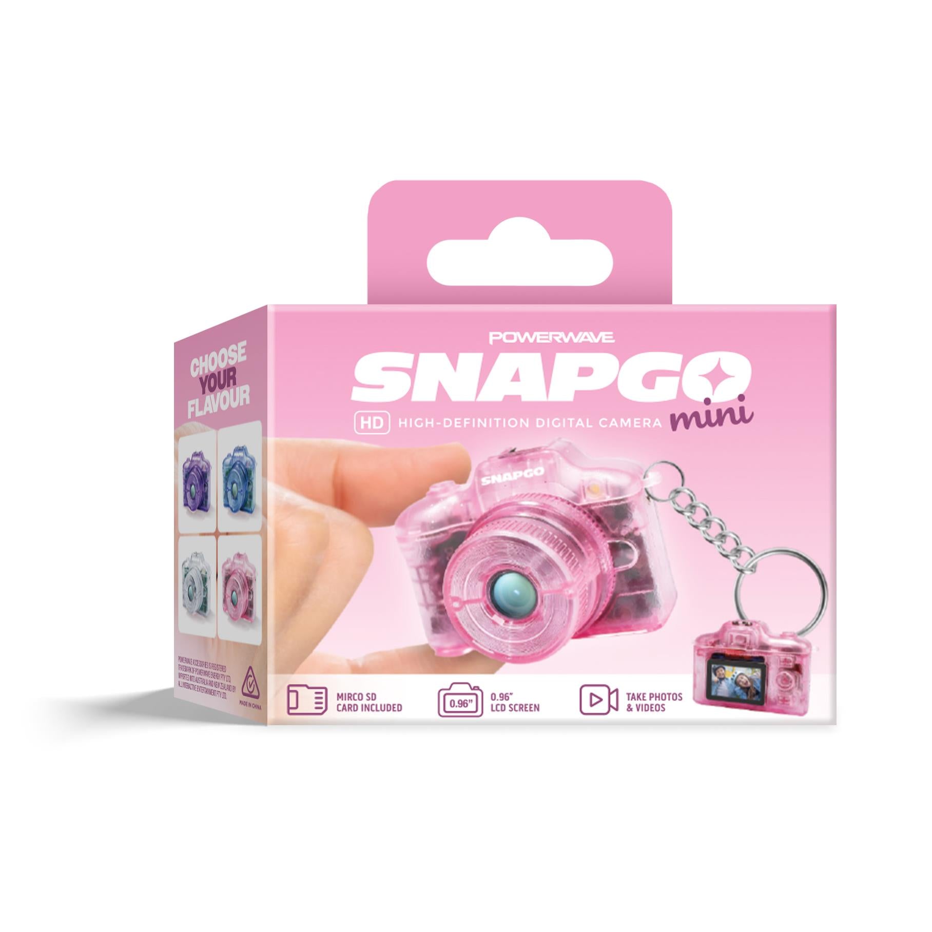 Powerwave SnapGo Mini compact camera in pink - Digital Cameras at Tech Supply Shed NZ