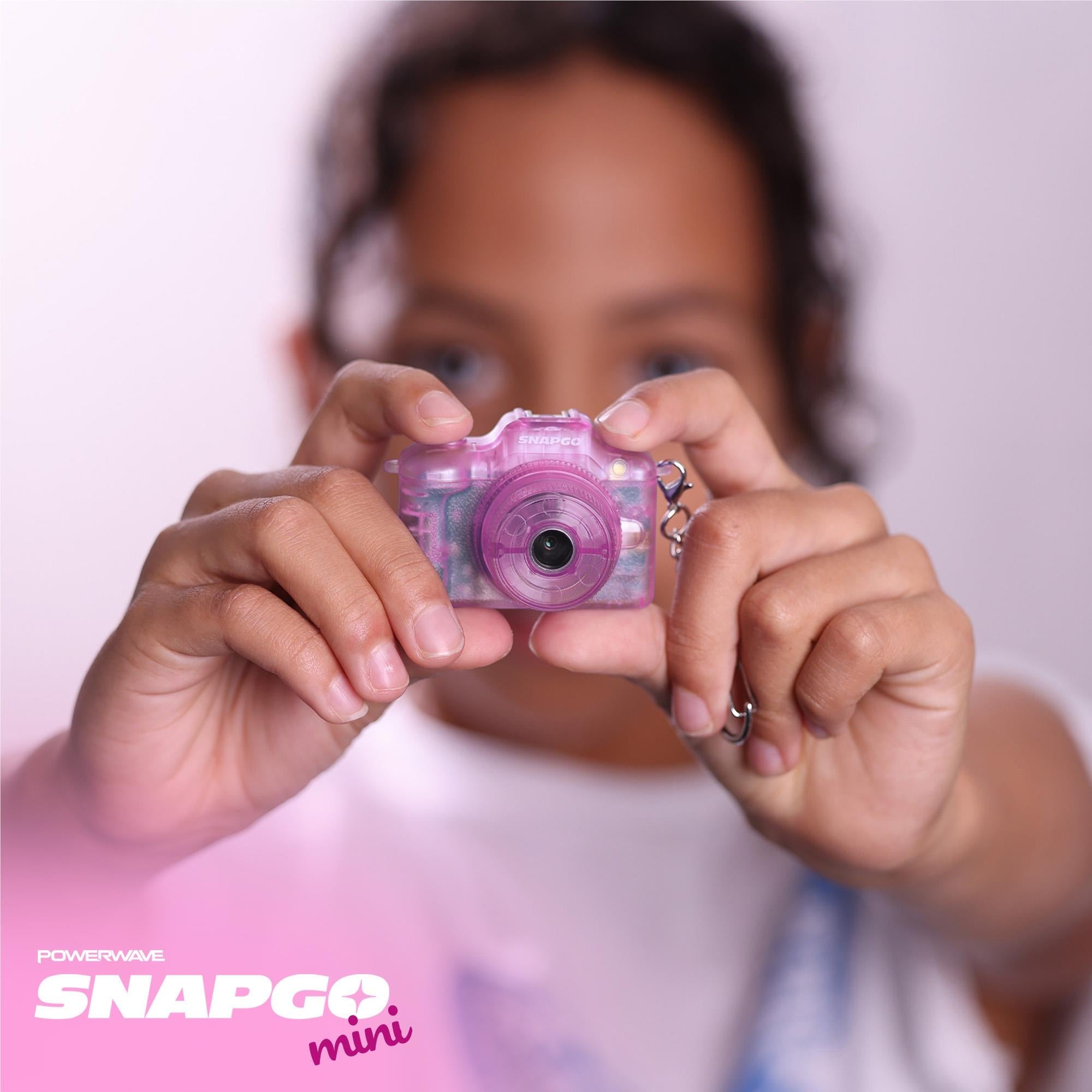 Powerwave SnapGo Mini compact camera in pink, image 6 - Digital Cameras at Tech Supply Shed NZ