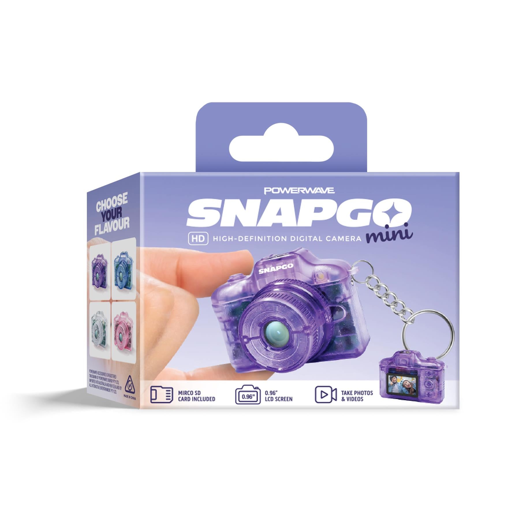 Powerwave SnapGo Mini compact camera in purple - Digital Cameras at Tech Supply Shed NZ