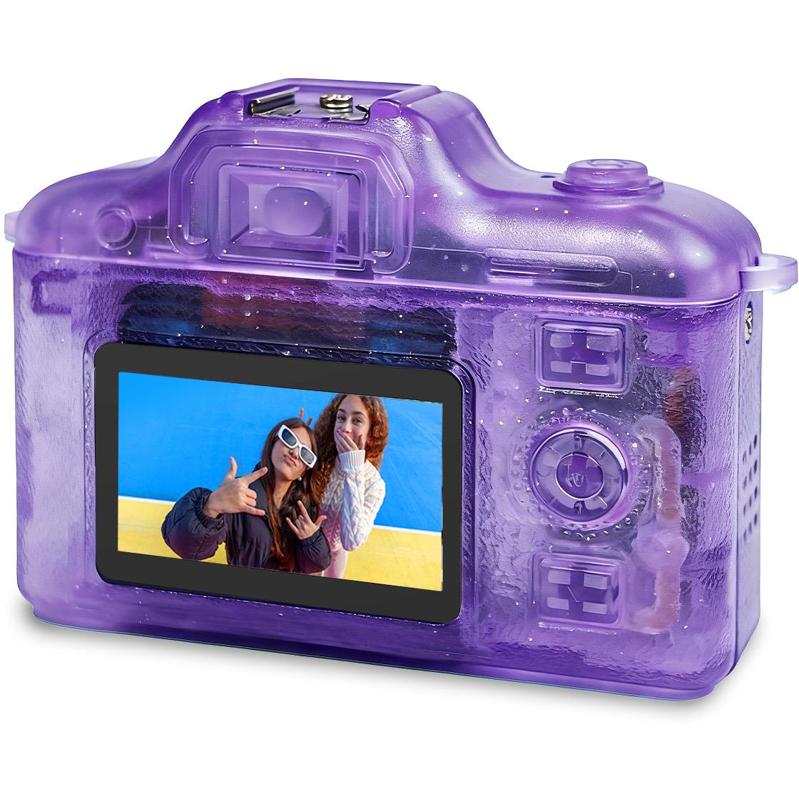 Powerwave SnapGo Mini compact camera in purple, image 3 - Digital Cameras at Tech Supply Shed NZ