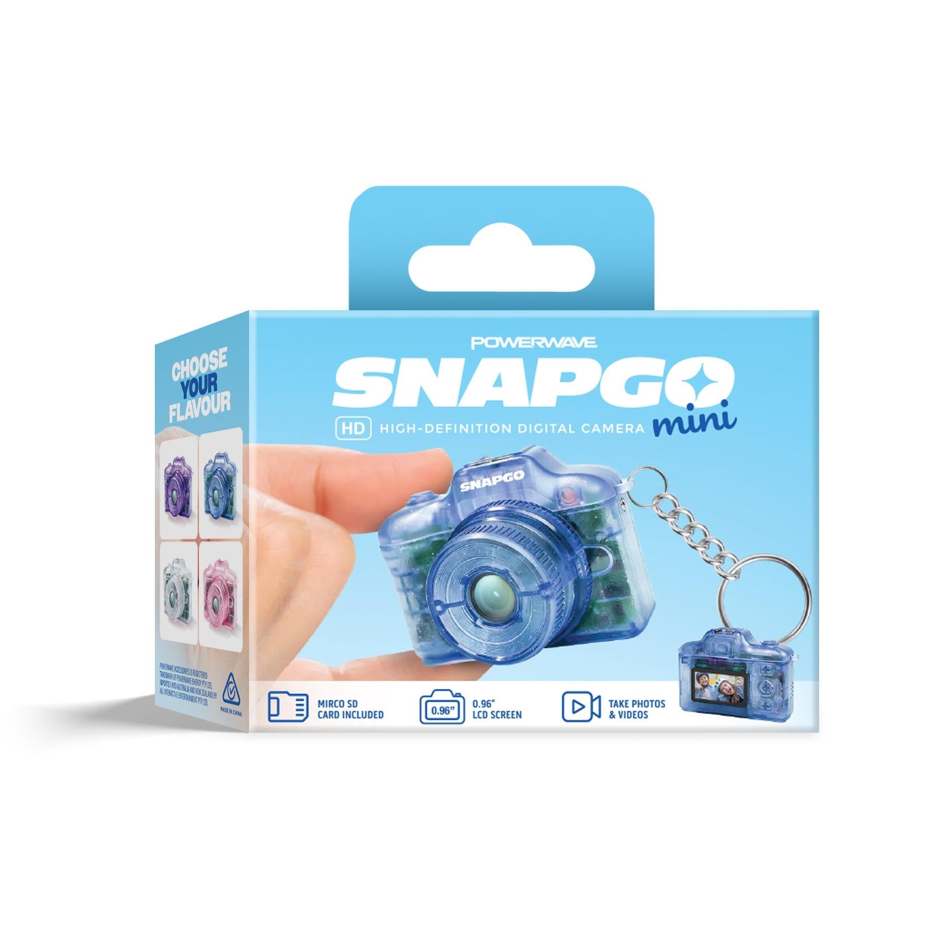 Powerwave SnapGo Mini compact camera in blue - Digital Cameras at Tech Supply Shed NZ