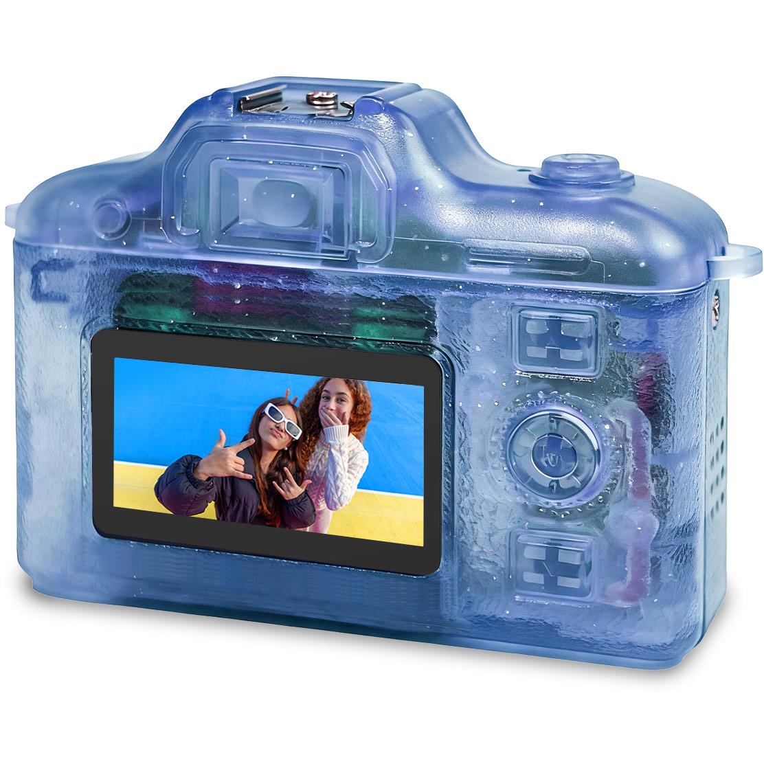 Powerwave SnapGo Mini compact camera in blue, image 3 - Digital Cameras at Tech Supply Shed NZ