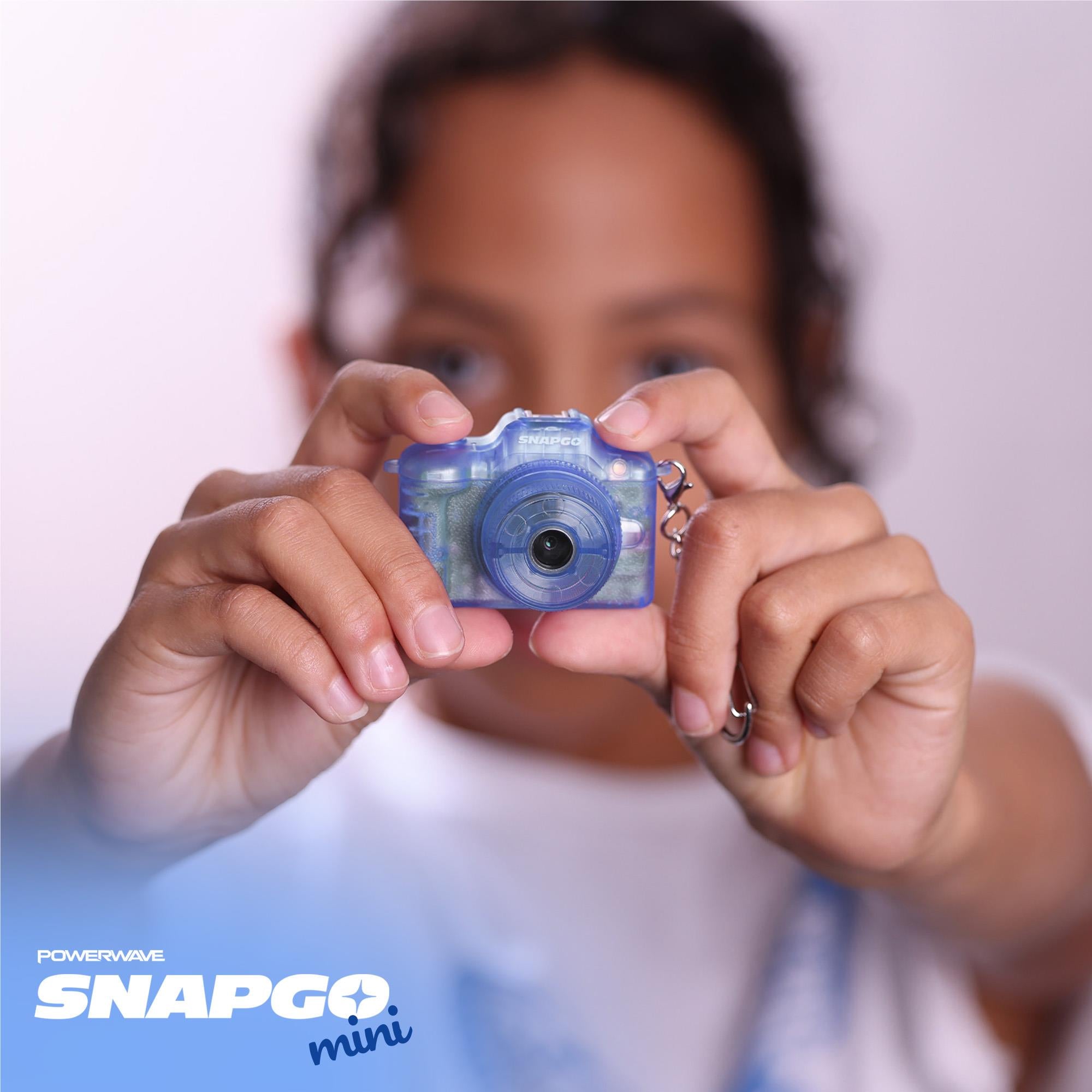Powerwave SnapGo Mini compact camera in blue, image 7 - Digital Cameras at Tech Supply Shed NZ