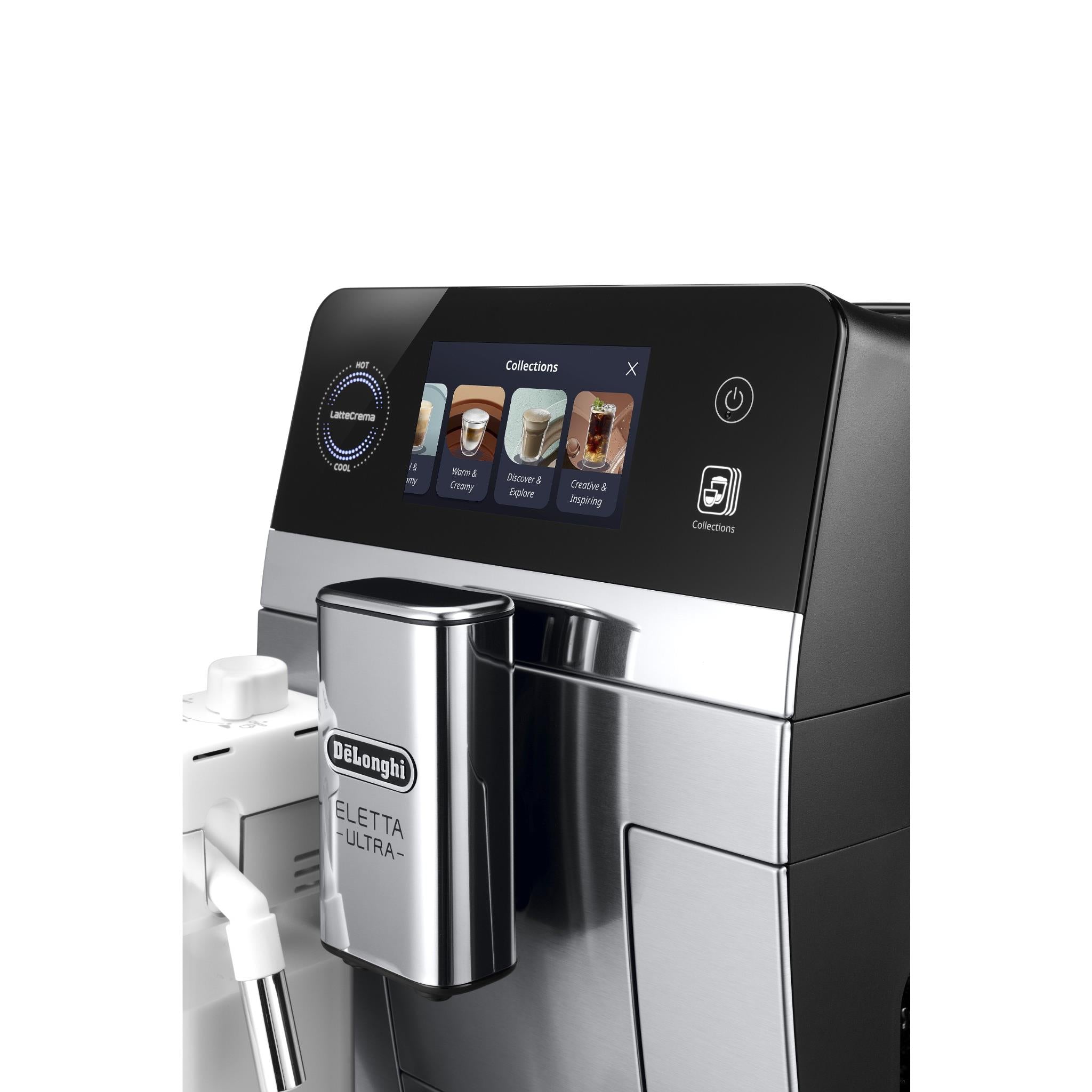 De'Longhi Eletta Ultra fully automatic coffee machine in black, image 2 - Fully Automatic Coffee Machines at Tech Supply Shed NZ