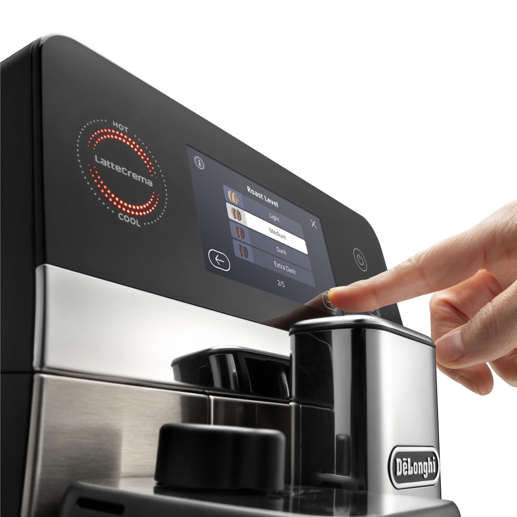 De'Longhi Eletta Ultra fully automatic coffee machine in black, image 3 - Fully Automatic Coffee Machines at Tech Supply Shed NZ