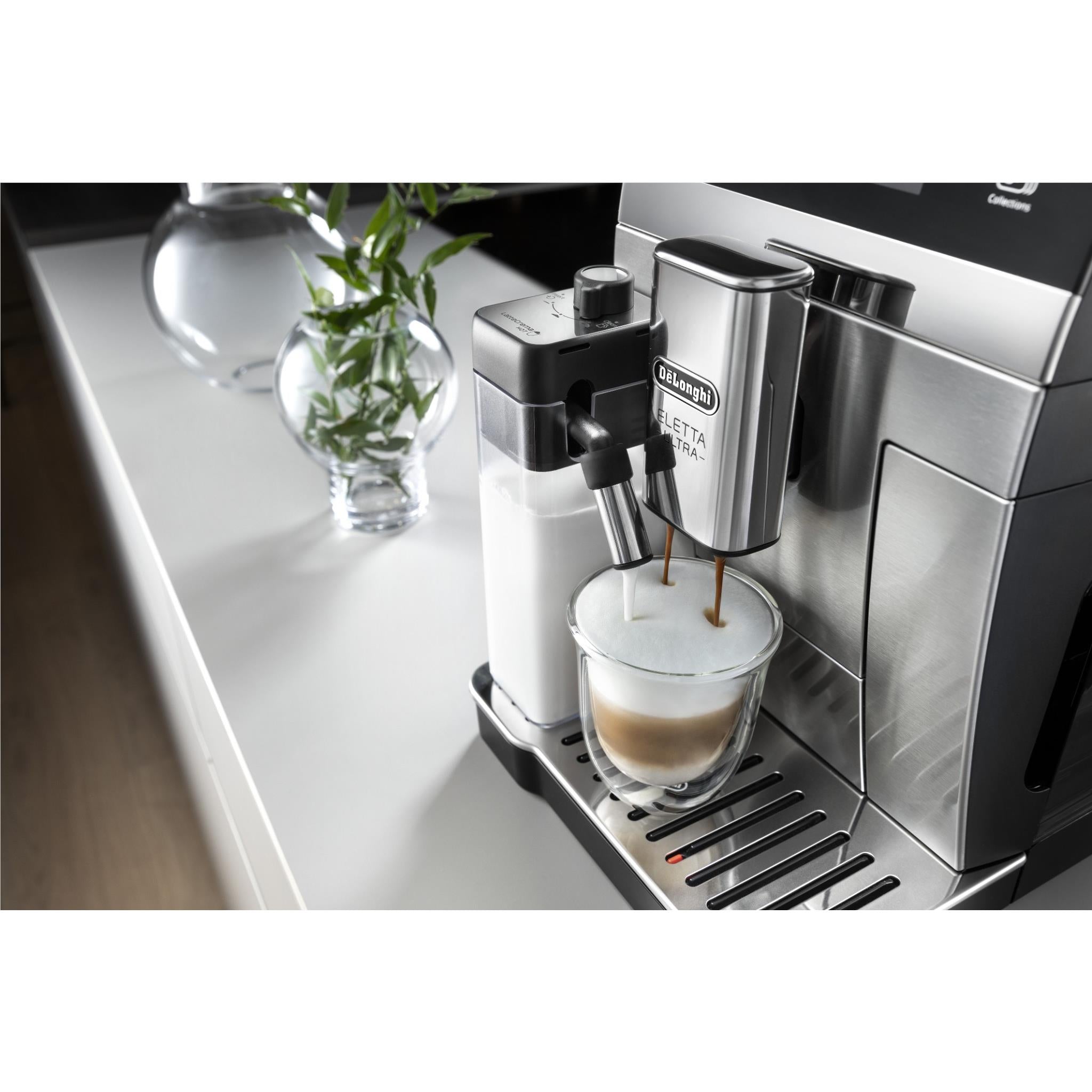 De'Longhi Eletta Ultra fully automatic coffee machine in black, image 4 - Fully Automatic Coffee Machines at Tech Supply Shed NZ