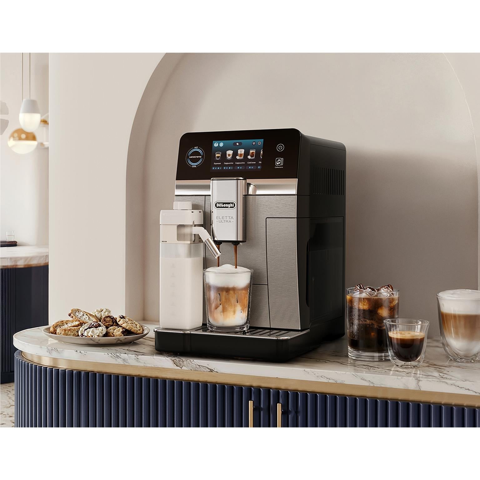 De'Longhi Eletta Ultra fully automatic coffee machine in black, image 6 - Fully Automatic Coffee Machines at Tech Supply Shed NZ
