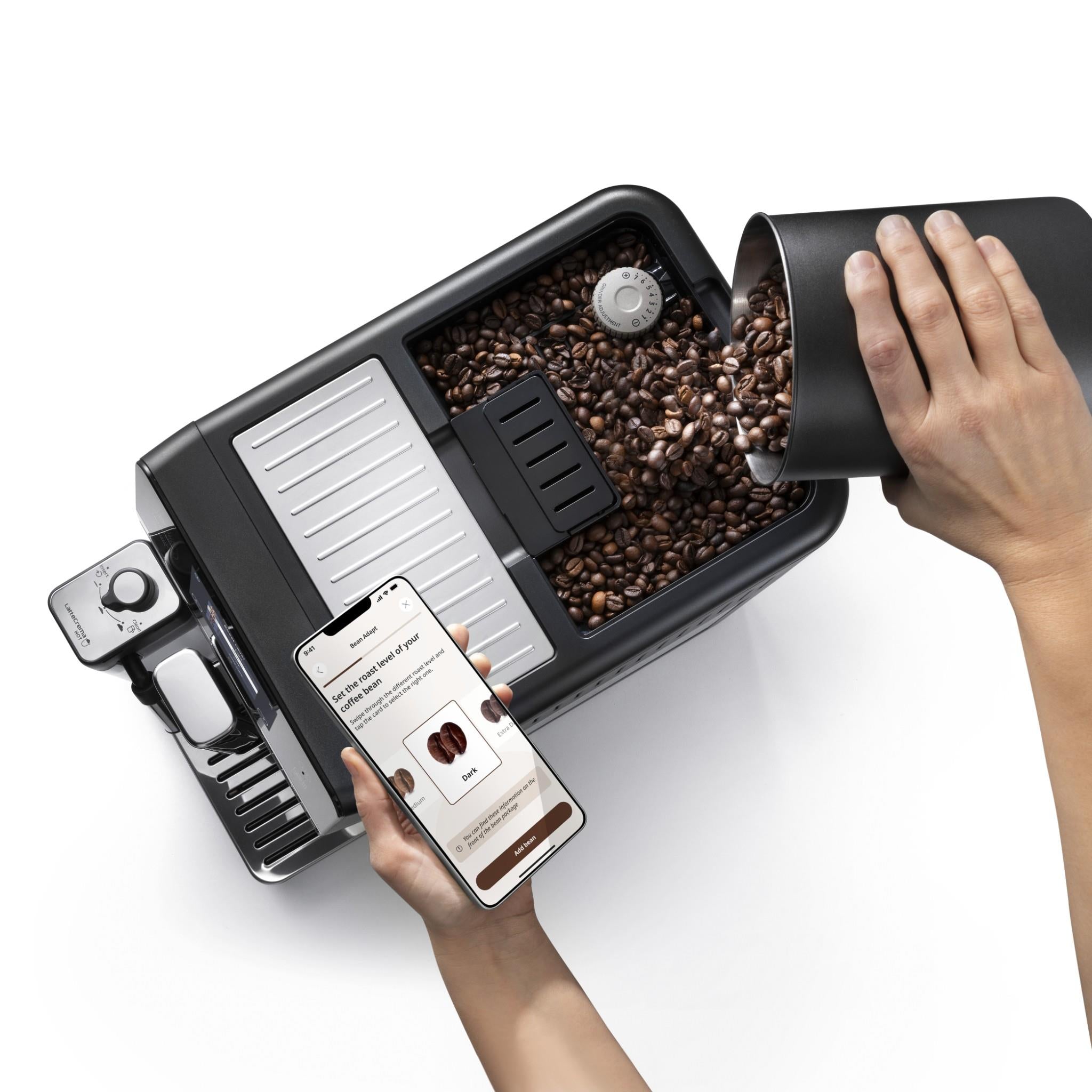 De'Longhi Eletta Ultra fully automatic coffee machine in black, image 9 - Fully Automatic Coffee Machines at Tech Supply Shed NZ