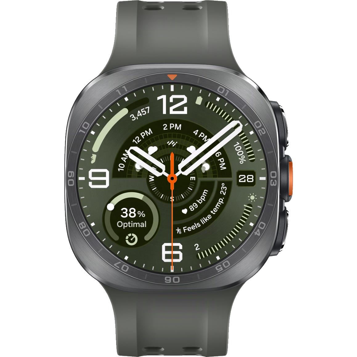 Samsung Galaxy Watch Ultra2 47mm LTE smartwatch in Titanium Silver/Marine Olive, image 2 - Smart Watches at Tech Supply Shed NZ