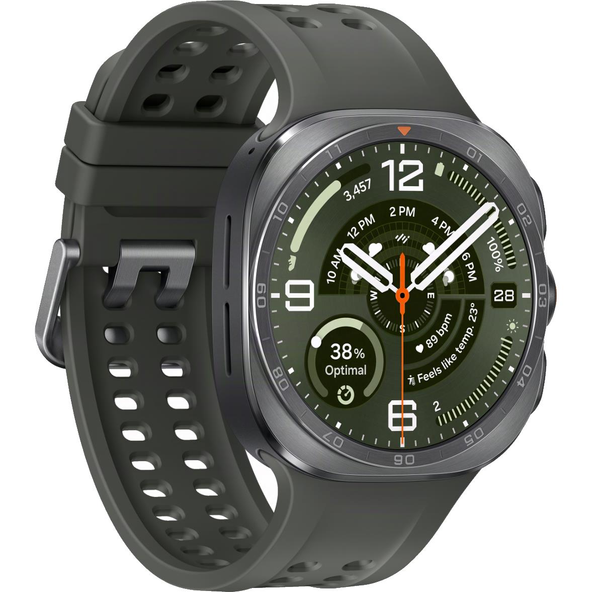 Samsung Galaxy Watch Ultra2 47mm LTE smartwatch in Titanium Silver/Marine Olive, image 3 - Smart Watches at Tech Supply Shed NZ