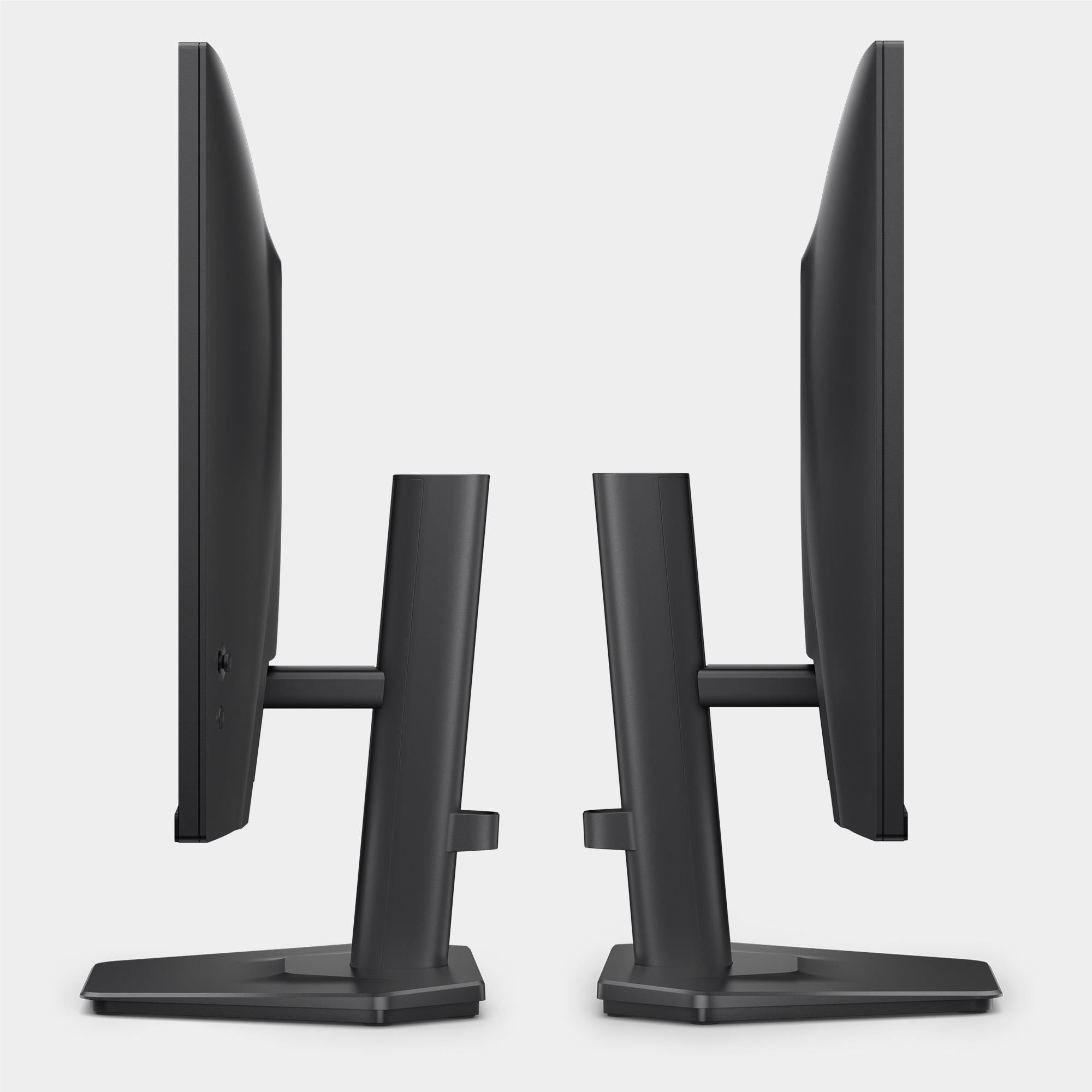 Black dual stand base for Dell gaming monitor with two vertical supports