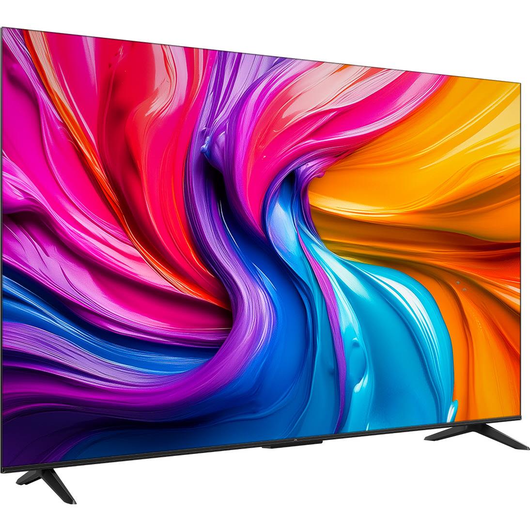 32-inch smart LED TV with colorful abstract screen and slim black bezels