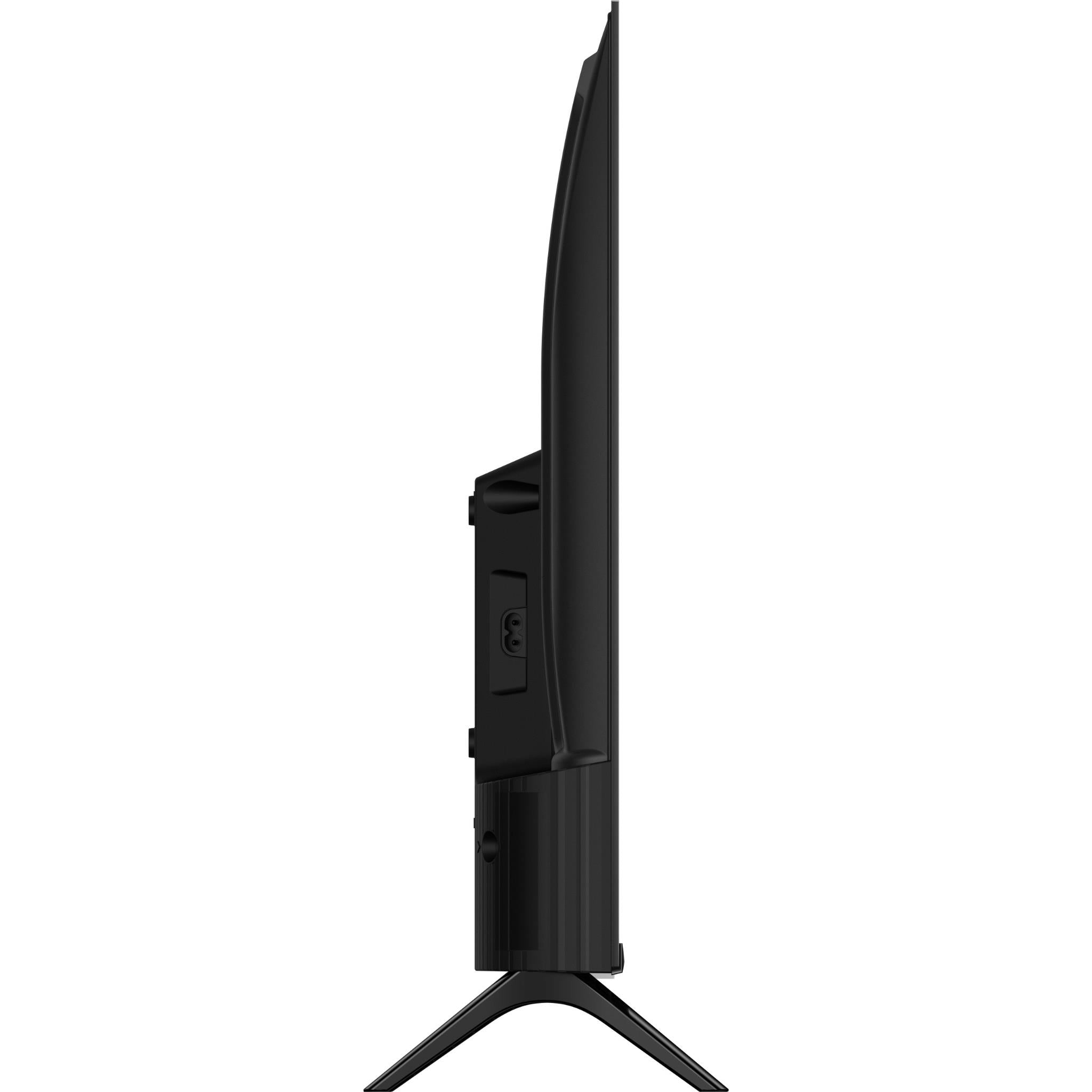32-inch smart LED TV side view showing ports and black casing