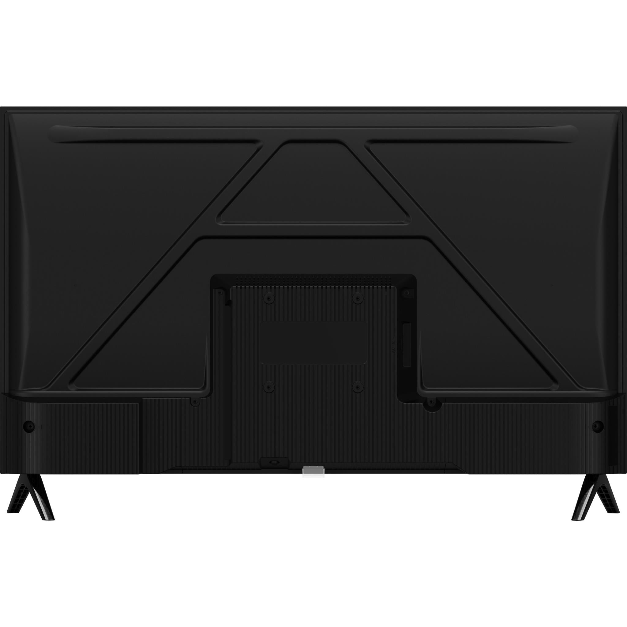 32-inch smart LED TV back panel with VESA mount and ventilation ridges