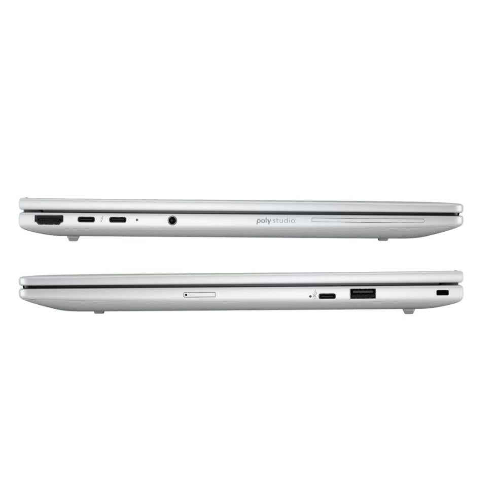 HP EliteBook laptop side ports and connectors on silver chassis