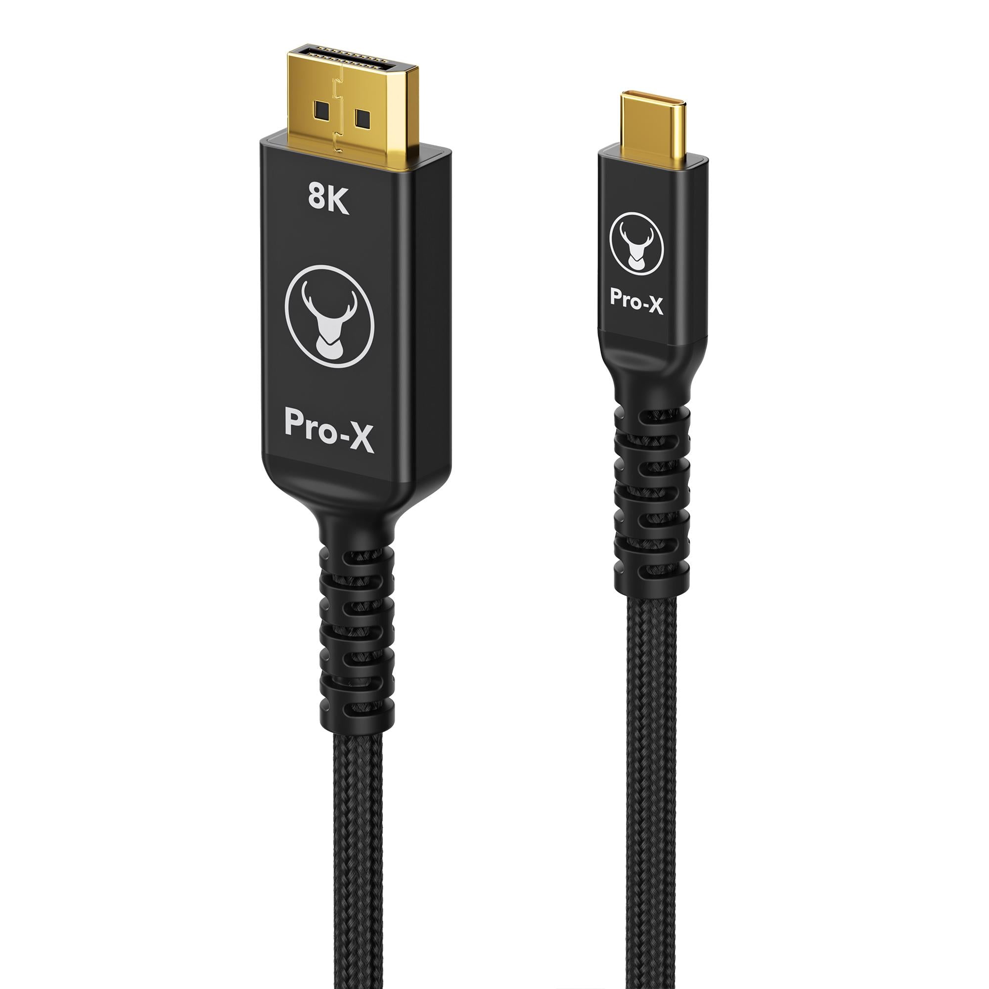 Bonelk Pro-X Long-Life 1.5m USB-C to DisplayPort cable in black, image 2 - DisplayPort Cables & Adapters at Tech Supply Shed NZ