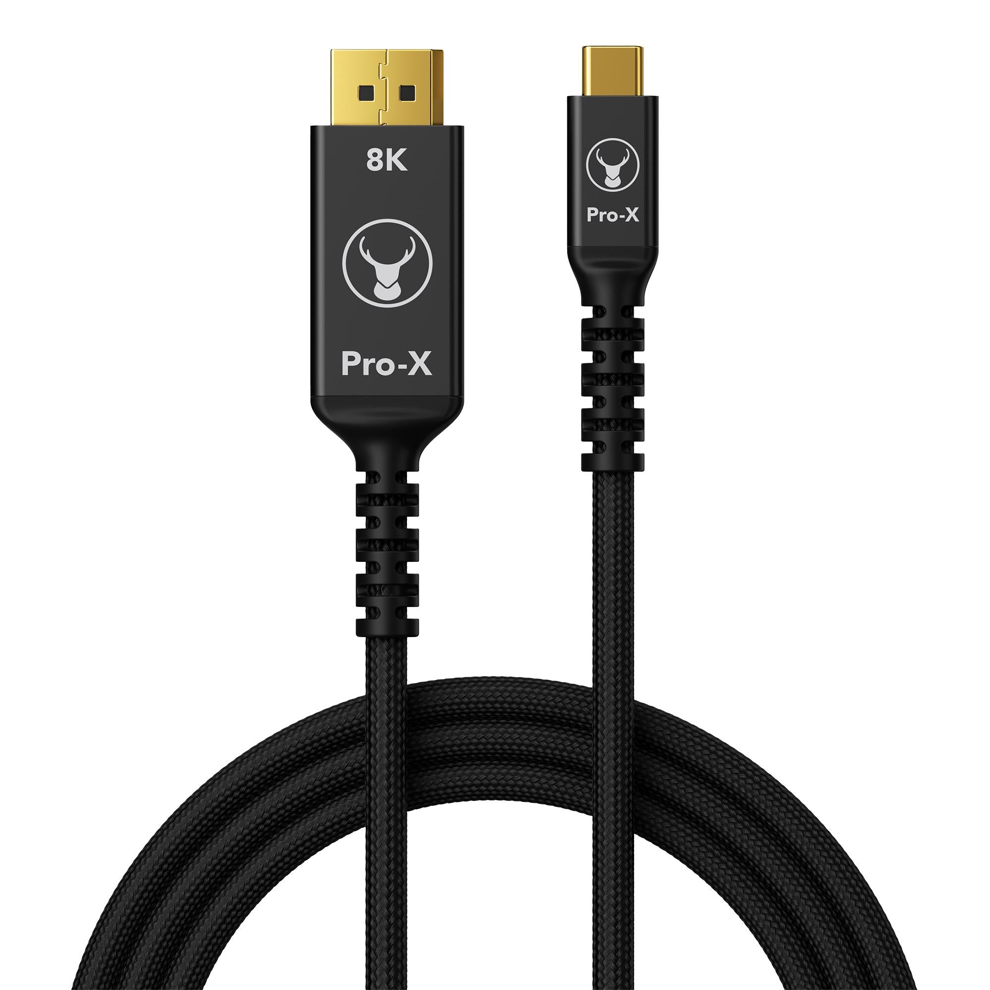 Bonelk Pro-X Long-Life 1.5m USB-C to DisplayPort cable in black, image 3 - DisplayPort Cables & Adapters at Tech Supply Shed NZ
