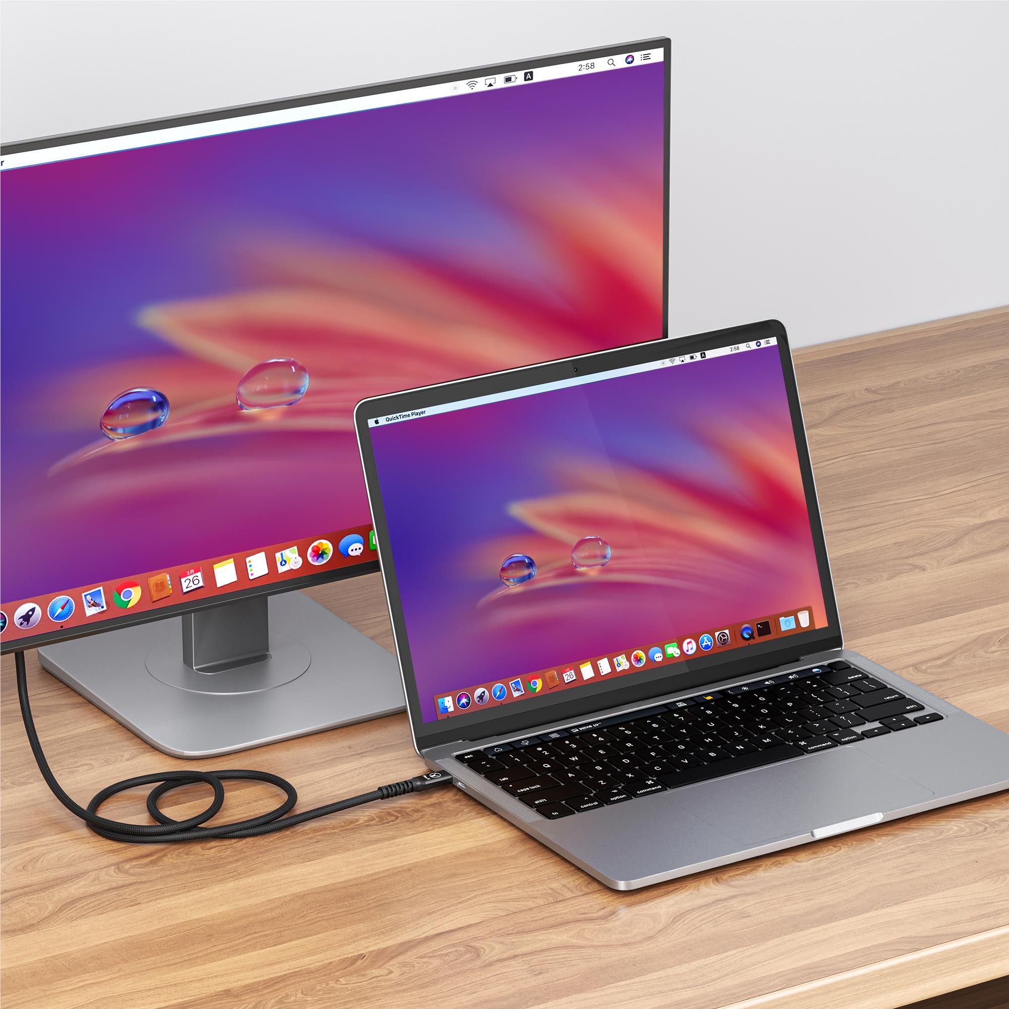 Bonelk Pro-X Long-Life 1.5m USB-C to DisplayPort cable in black, image 5 - DisplayPort Cables & Adapters at Tech Supply Shed NZ