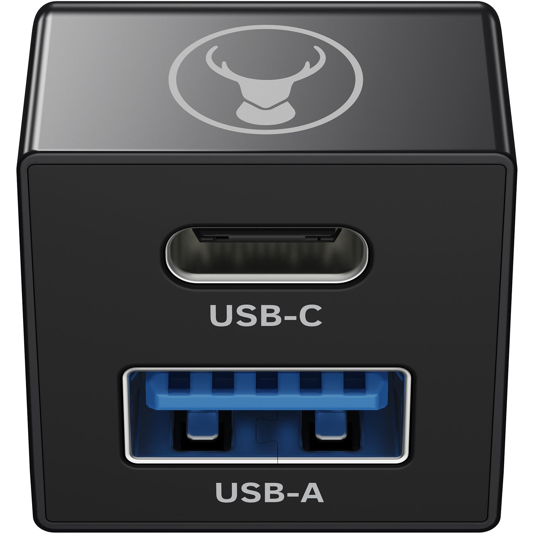 Bonelk USB-C to USB-C and USB-A dual adapter in black, image 3 - USB Cables & Adapters at Tech Supply Shed NZ