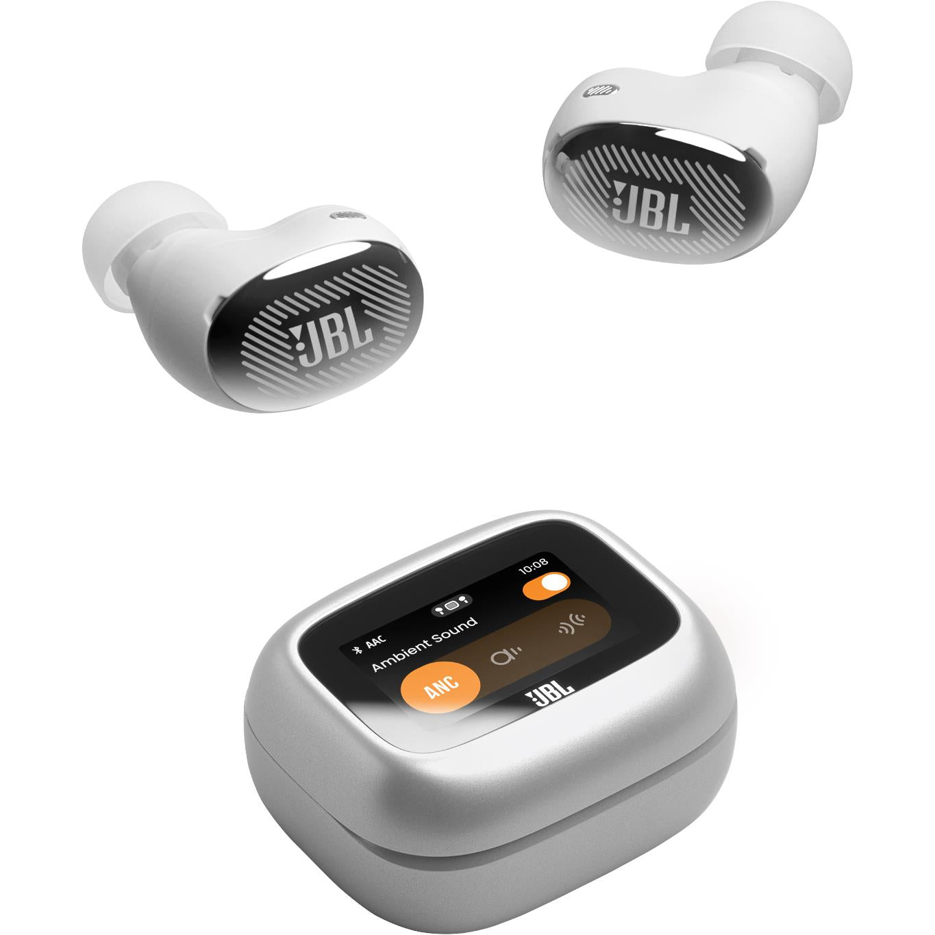 JBL Live Buds 4 true wireless noise cancelling earbuds in silver with Smart Charging Case, image 6 - In-Ear Headphones & Earbuds at Tech Supply Shed NZ