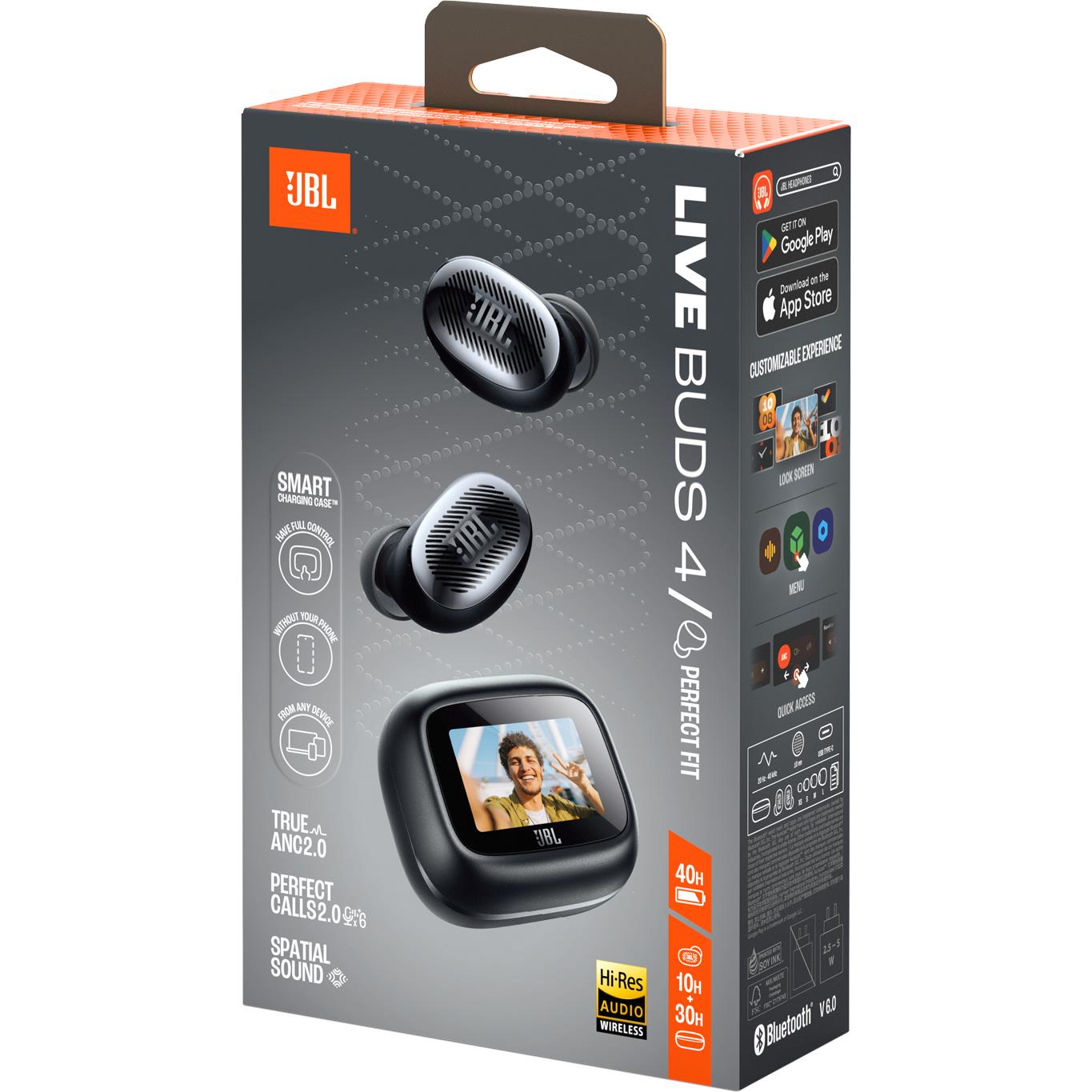 JBL Live Buds 4 true wireless noise cancelling earbuds in black with Smart Charging Case, image 16 - In-Ear Headphones & Earbuds at Tech Supply Shed NZ