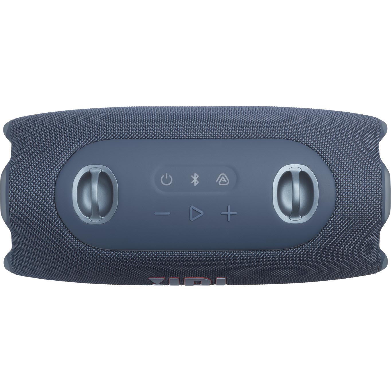 JBL Xtreme 5 portable Bluetooth speaker in blue with shoulder strap, image 5 - Portable Speakers at Tech Supply Shed NZ