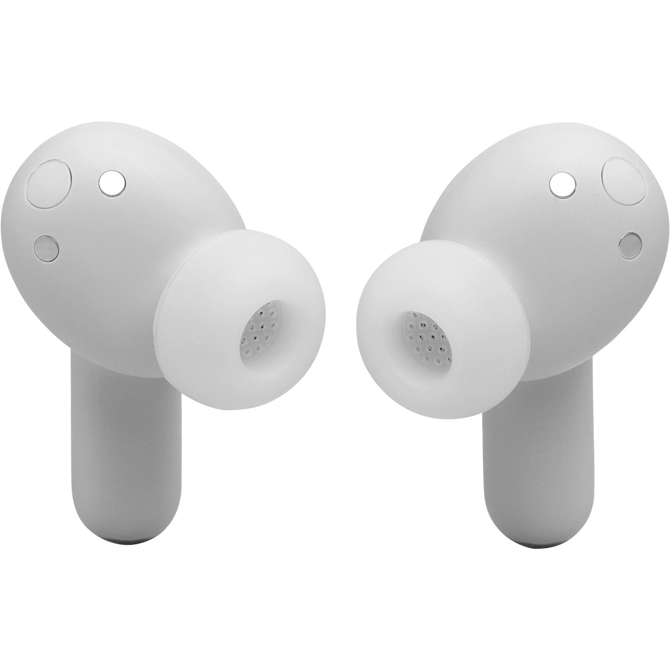 JBL Live Beam 4 true wireless adaptive noise cancelling earbuds in silver with Smart Charging Case, image 3 - In-Ear Headphones & Earbuds at Tech Supply Shed NZ