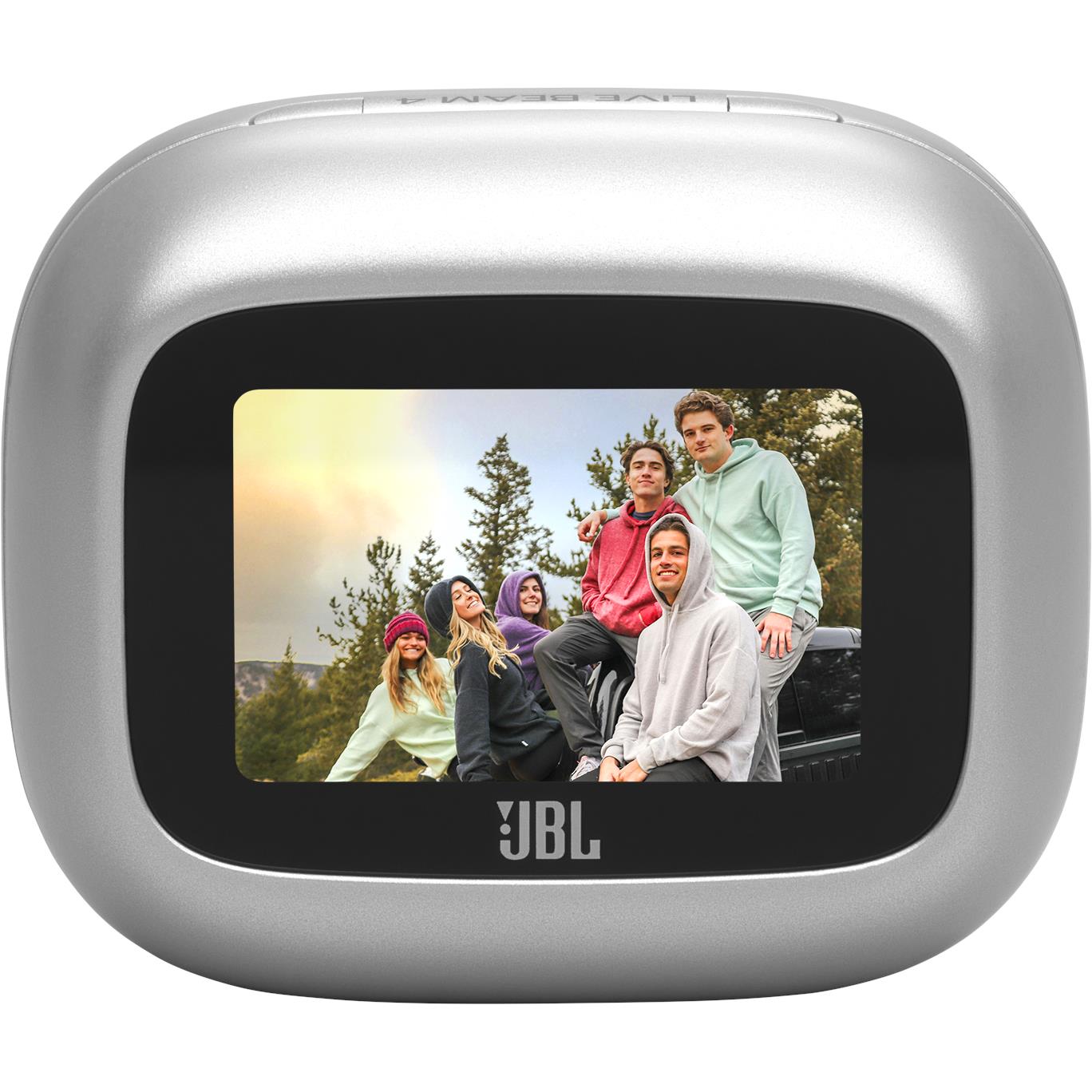 JBL Live Beam 4 true wireless adaptive noise cancelling earbuds in silver with Smart Charging Case, image 5 - In-Ear Headphones & Earbuds at Tech Supply Shed NZ