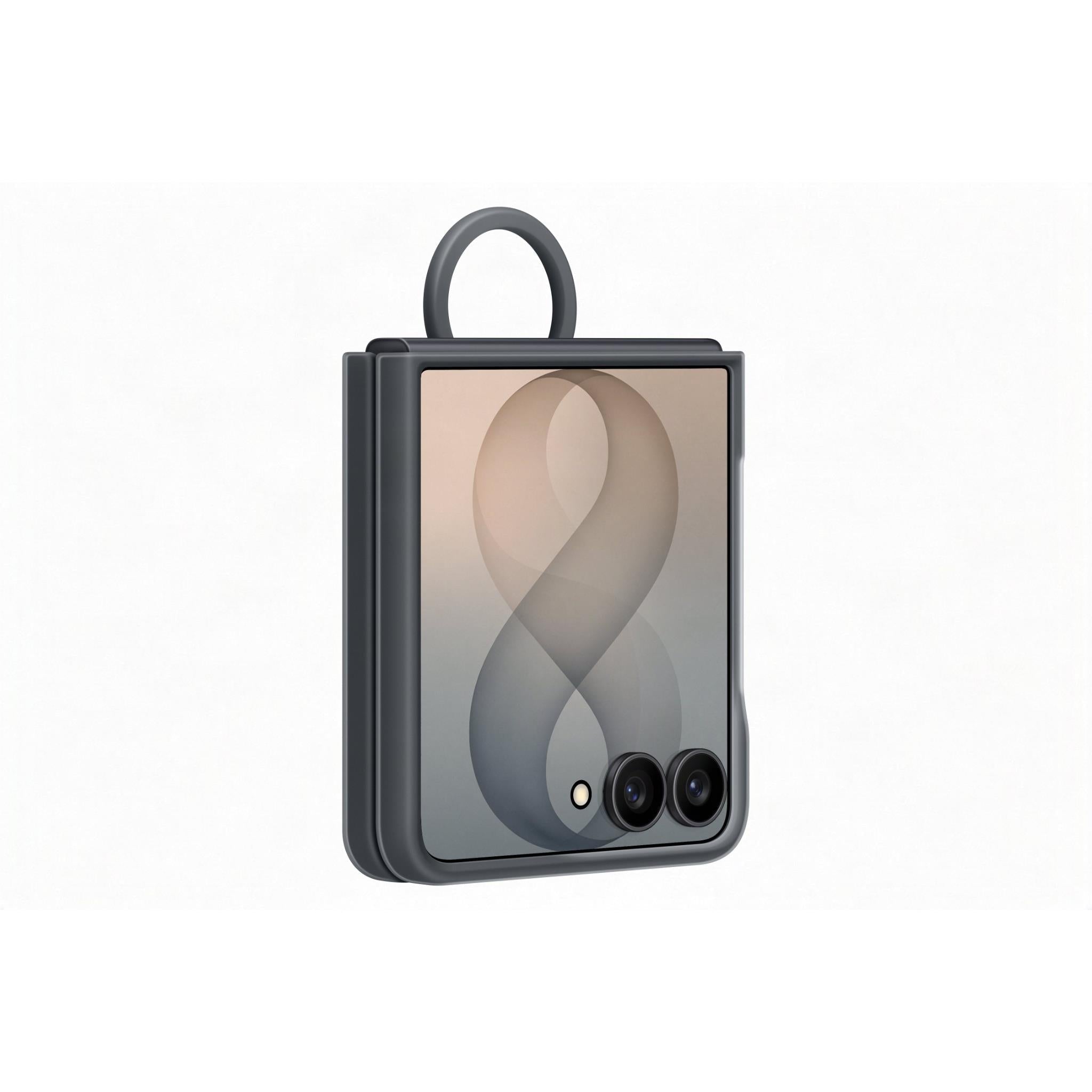 Samsung Silicone Ring Magnet Case for Galaxy Z Flip8 in graphite, image 2 - Phone Cases & Covers at Tech Supply Shed NZ