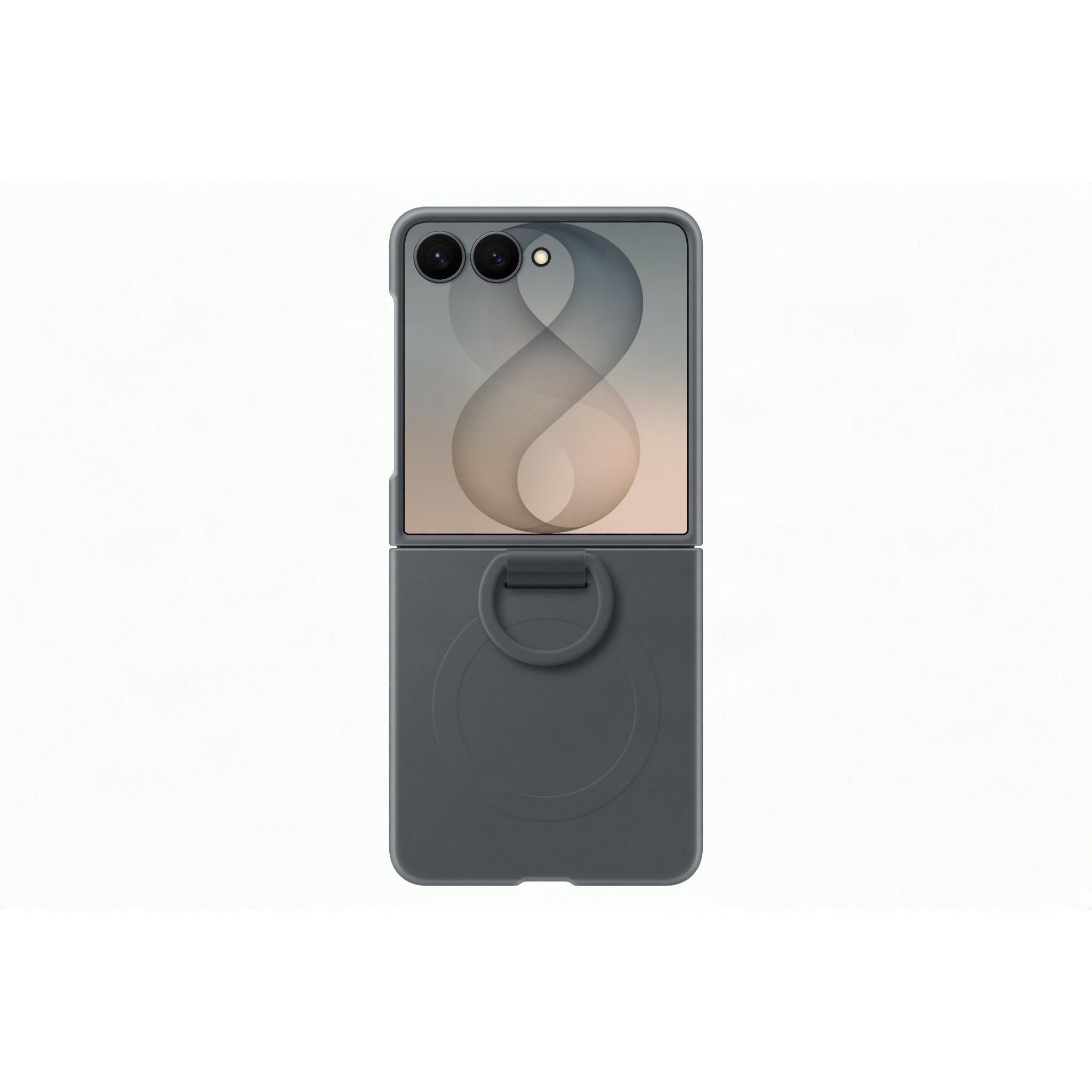 Samsung Silicone Ring Magnet Case for Galaxy Z Flip8 in graphite, image 4 - Phone Cases & Covers at Tech Supply Shed NZ