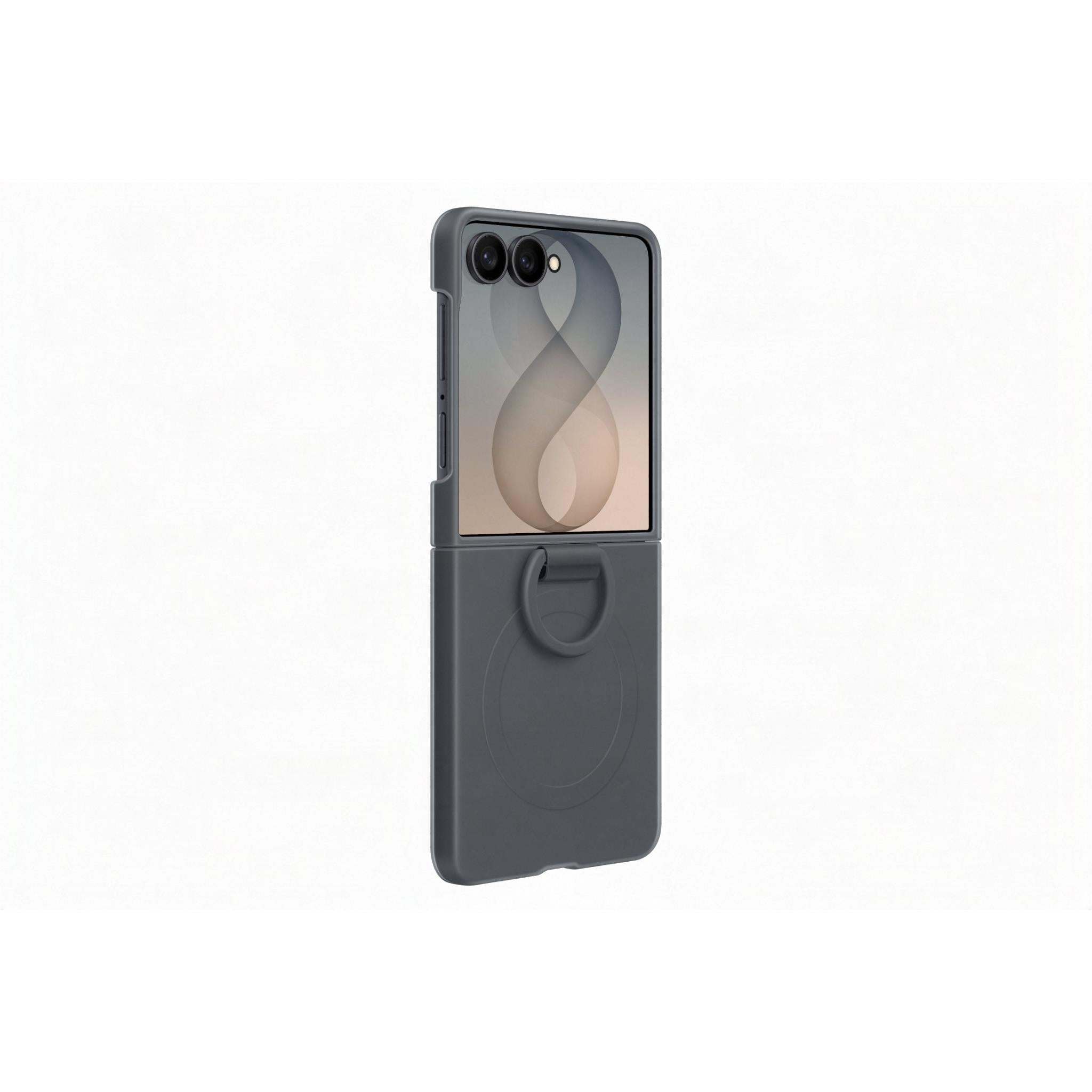 Samsung Silicone Ring Magnet Case for Galaxy Z Flip8 in graphite, image 5 - Phone Cases & Covers at Tech Supply Shed NZ