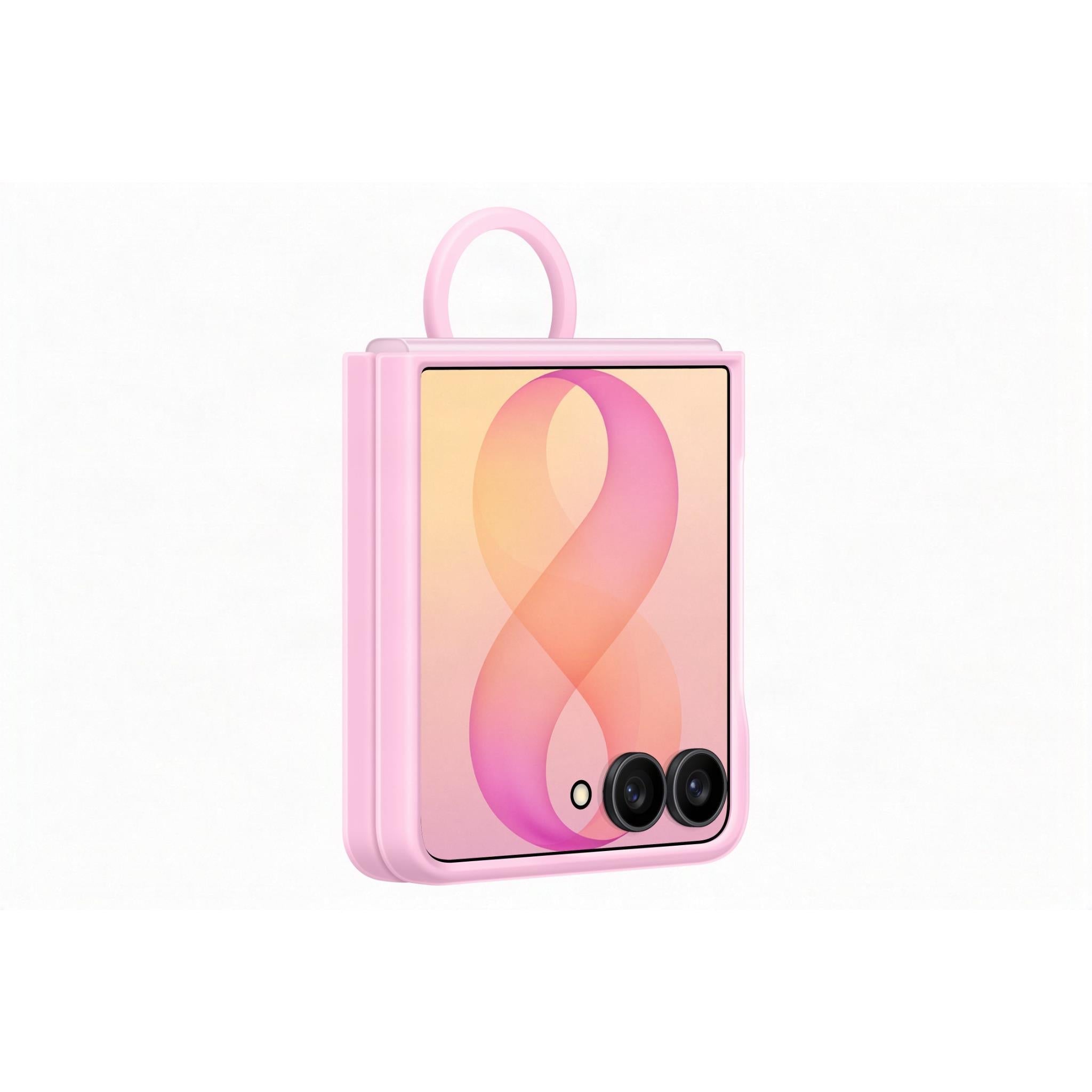 Samsung Silicone Ring Magnet Case for Galaxy Z Flip8 in pink, image 2 - Phone Cases & Covers at Tech Supply Shed NZ